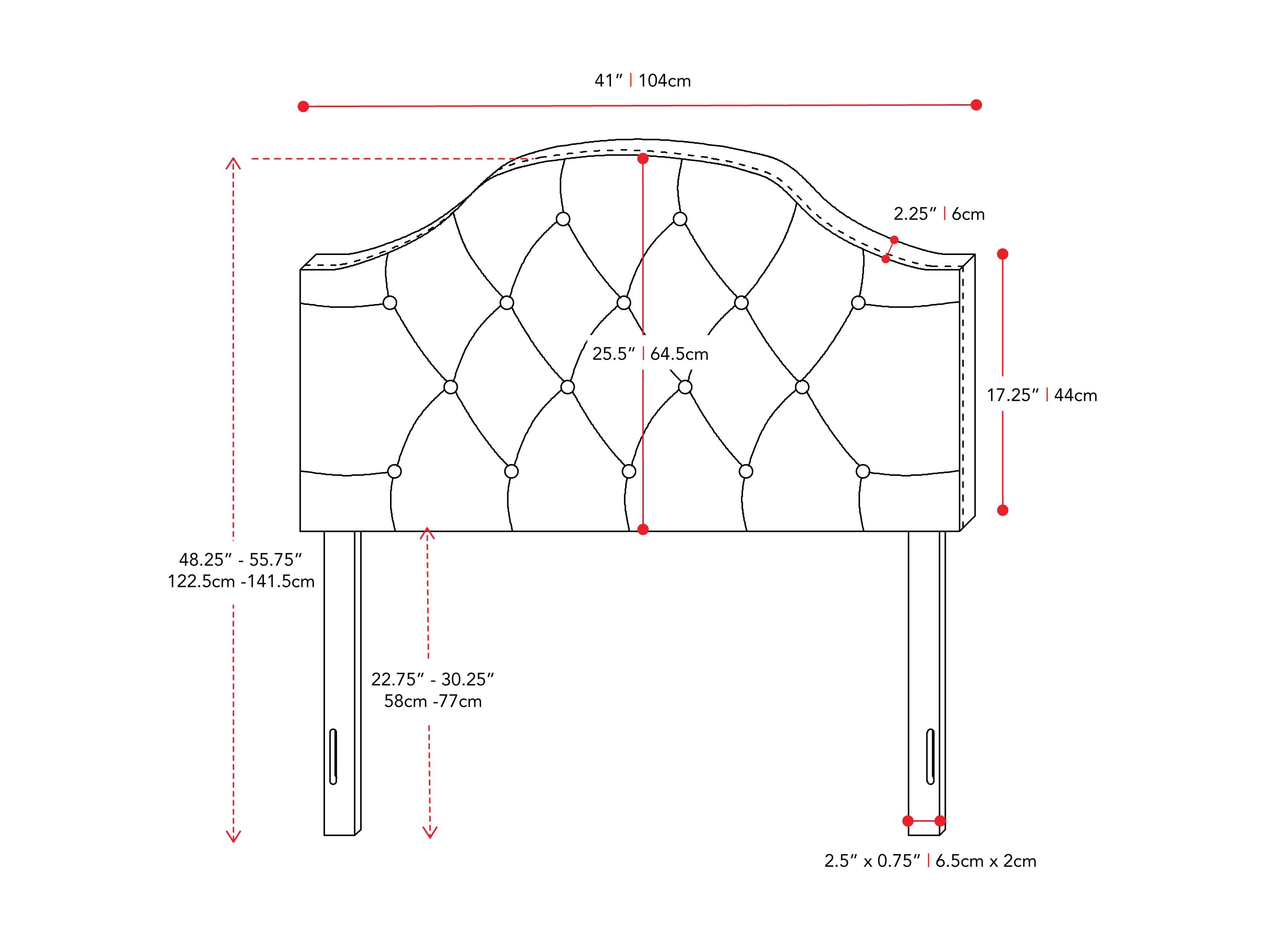 Dark Grey Diamond Tufted Upholstered Headboard for Twin/Single Bed - Luxurious Bedroom Decor for Modern & Classic Interiors
