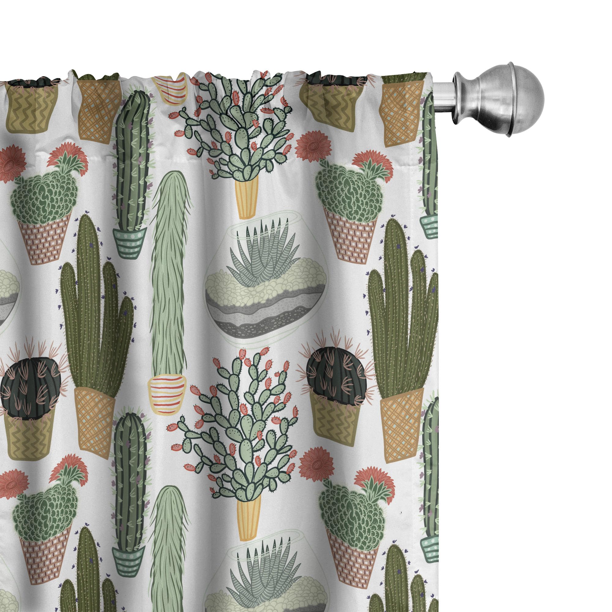 Ambesonne Cactus Window Curtains 28