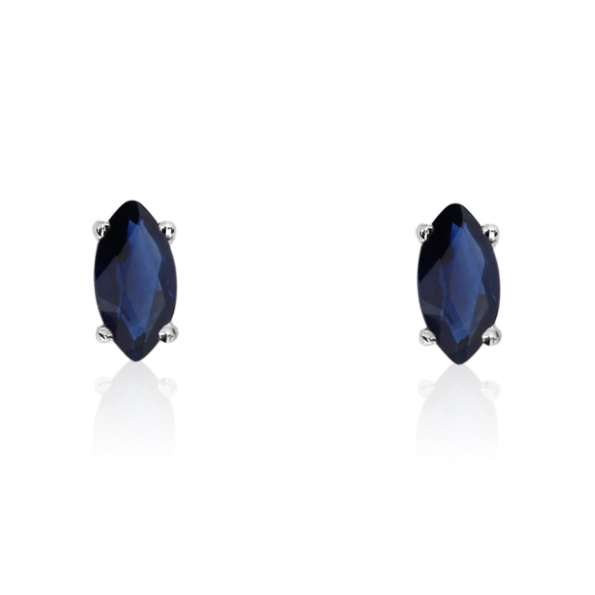 14K White Gold Marquise Sapphire Earrings for Women - Elegant Dangle Earrings for Weddings, Parties & Special Occasions