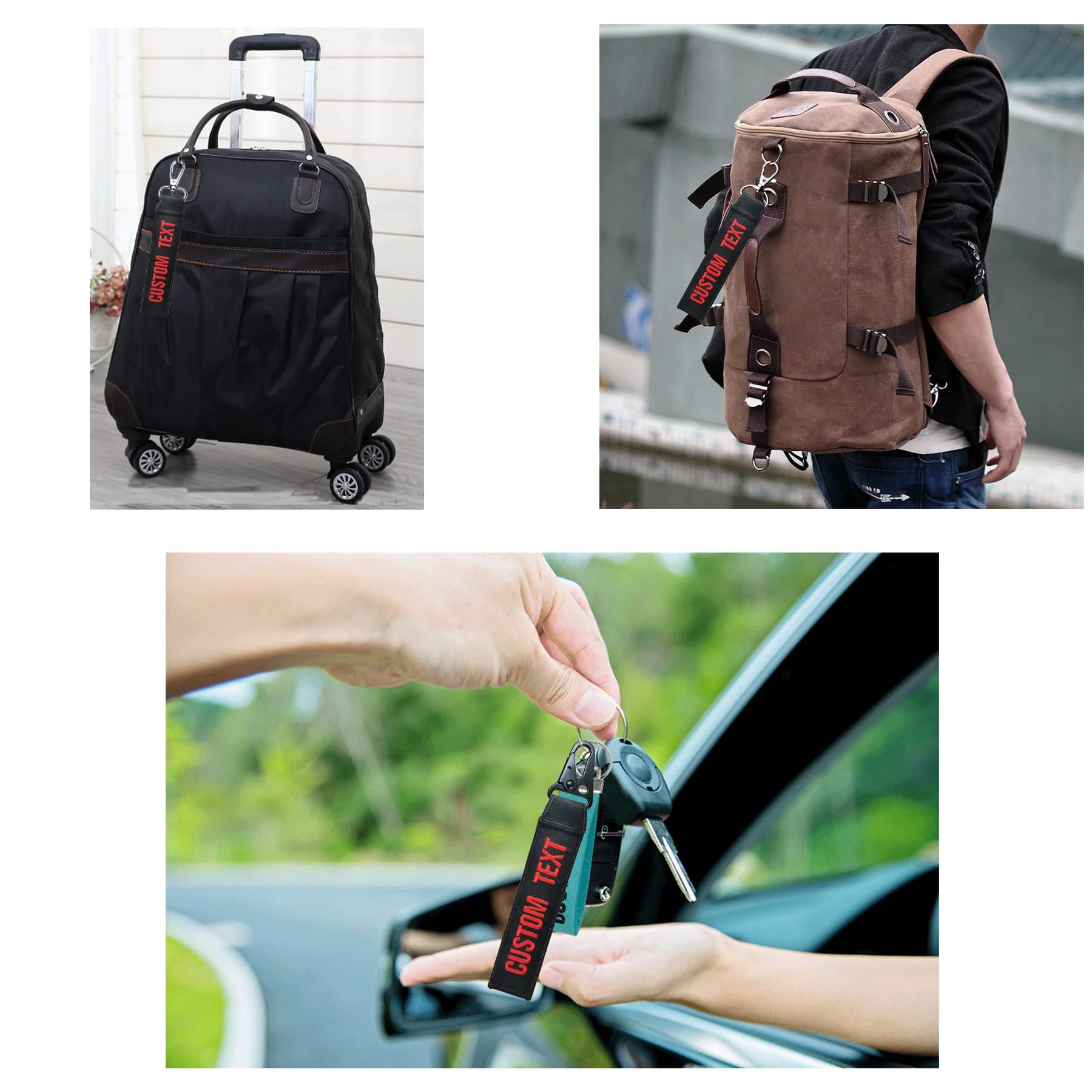 Customized Keychain with Name & Number - Personalized Key Ring Accessories for Luggage, Crates, Belts & Gear | Perfect for Travel, Sports & Everyday Use