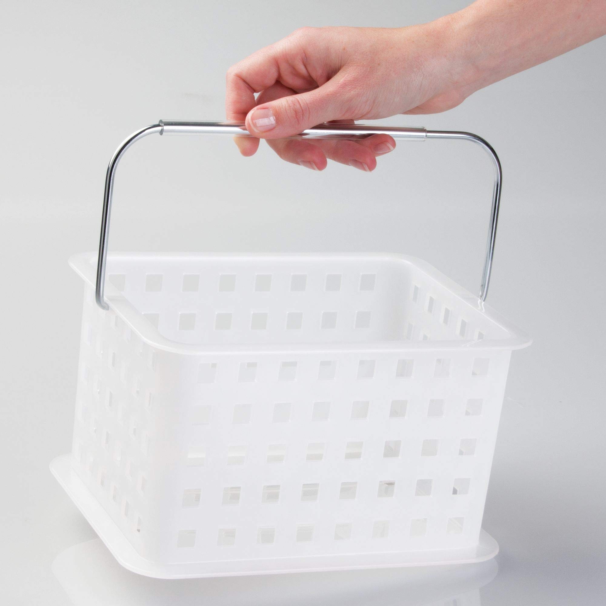 iDesign Small Frost Storage Organizer Basket for Bathroom, Health & Beauty Products - Perfect for Countertop, Vanity & Shower Organization