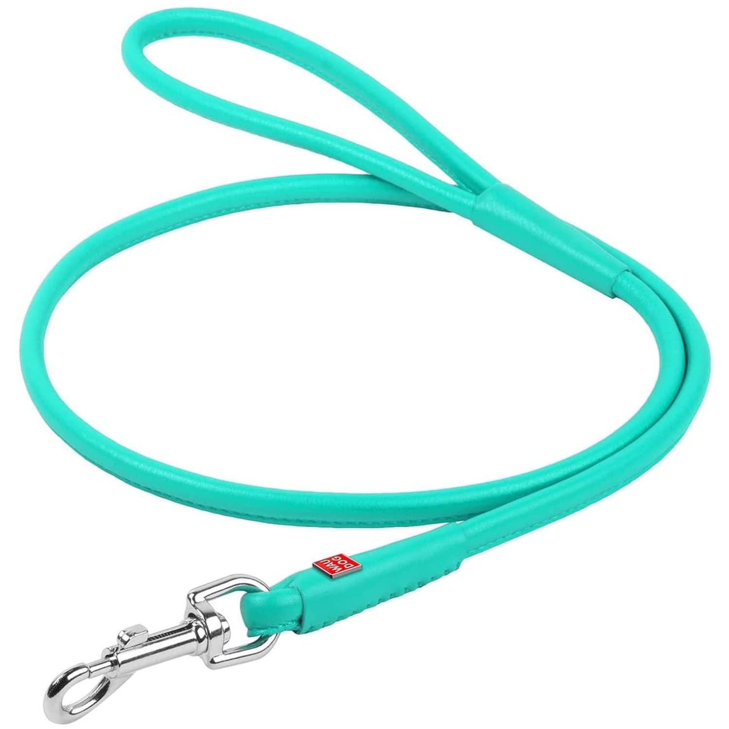 Premium 6Ft Rolled Leather Dog Leash - Heavy Duty 0.3in Training Leash for Small, Medium & Large Breed Dogs - Durable Puppy Leash for Walking, Running & Outdoor Activities (Mint Green) - Perfect for Daily Walks, Park Visits & Obedience Training