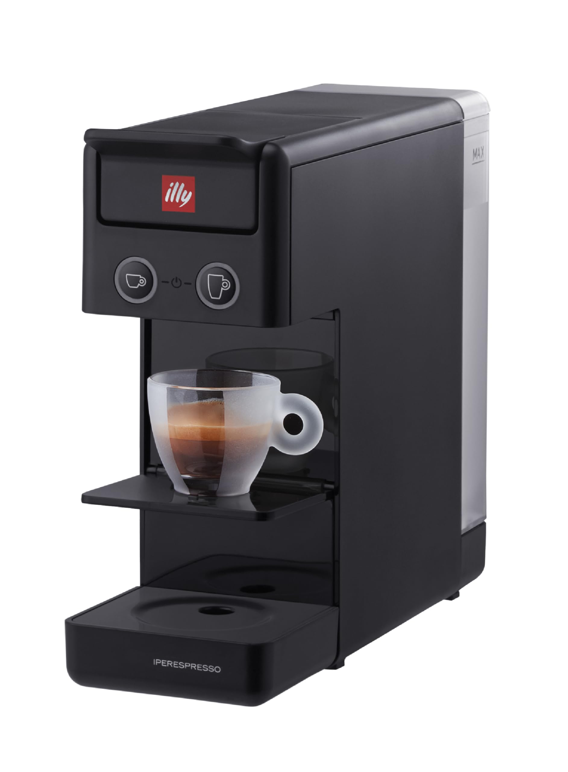 Illy Y3.3 Single Serve Espresso Machine for IperEspresso Capsules - Compact Black Coffee Maker for Home & Office - Perfect for Espresso Lovers & Small Spaces