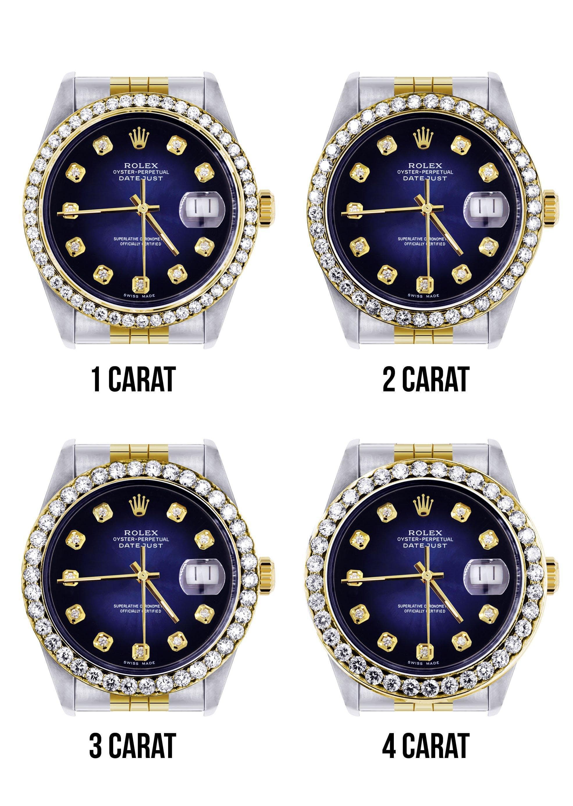 Rolex Datejust 36mm Men's Watch - 18K Gold & Diamond Bezel, Blue Dial, Jubilee Bracelet, Hidden Clasp | Luxury Dress Watch for Business, Weddings & Special Occasions