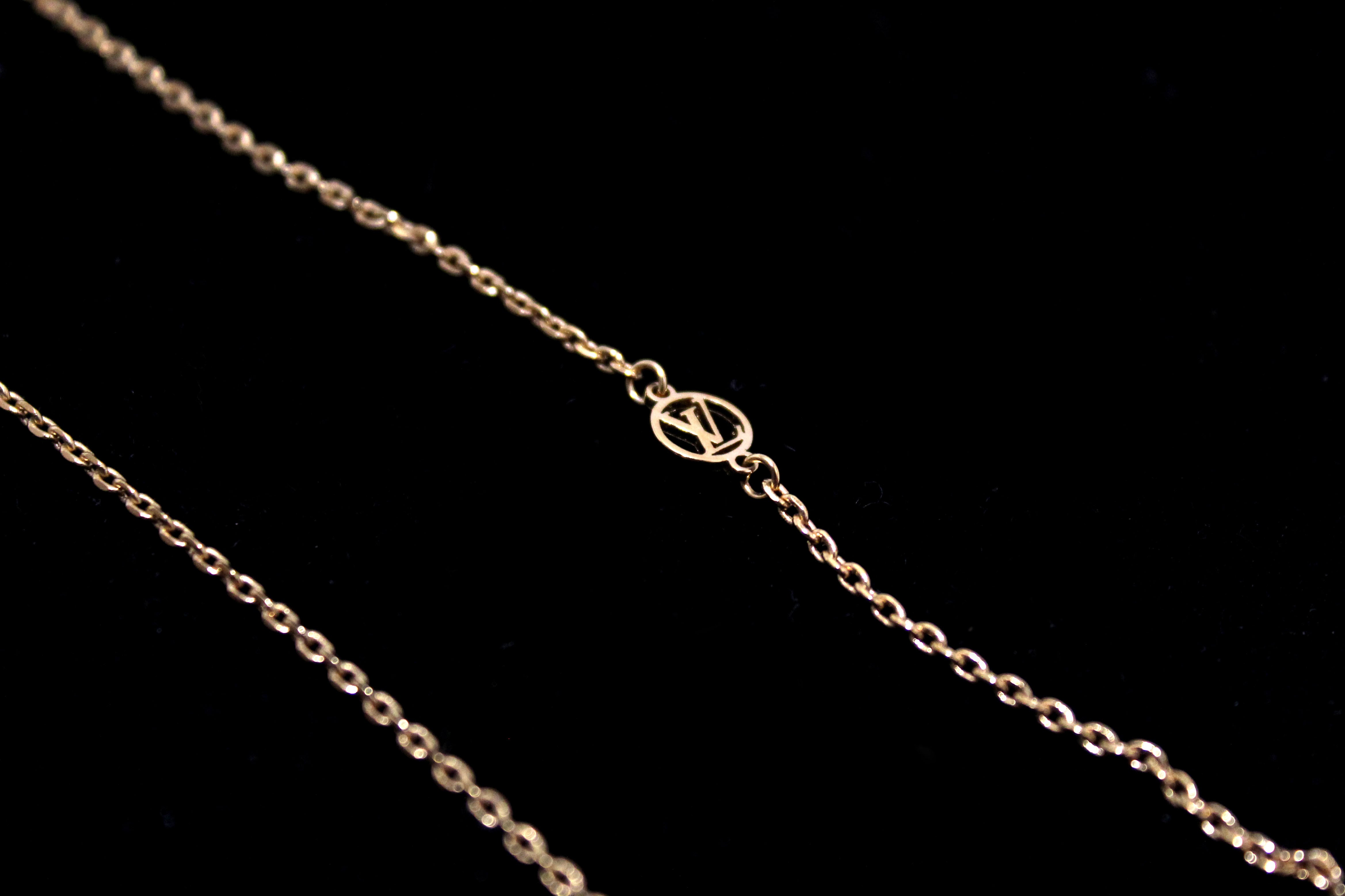 Authentic Louis Vuitton Gold Vivienne Swing Necklace - Luxury Pendant Jewelry for Women, Perfect Gift for Birthday/Anniversary (Ideal for Parties, Date Nights & Special Occasions)