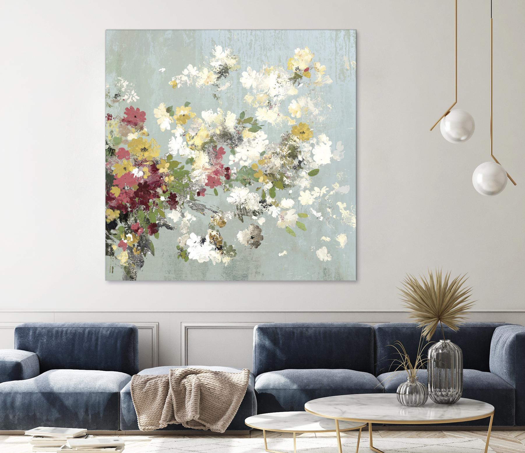 Abstract Bouquet II Wall Art - Modern Floral Canvas Painting for Home & Office Decor | Perfect for Living Room, Bedroom, and Workspace