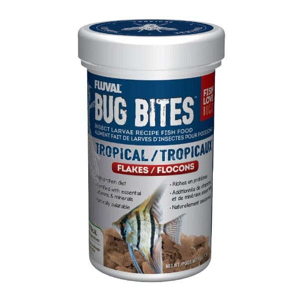 Fluval Bug Bites Tropical Fish Food Flakes - High Protein Natural Ingredients for Freshwater Aquarium Fish - Perfect for Guppies, Tetras & Angelfish Feeding