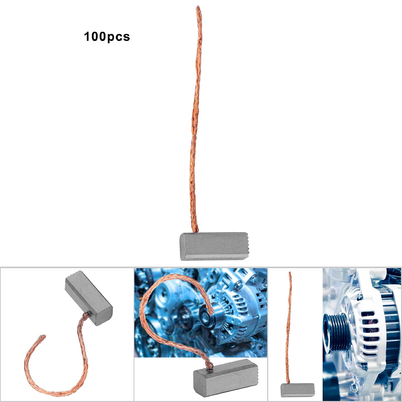 100pcs J460 Carbon Miniature Motor Brushes - Replacement Parts for DC Water Pumps & Power Tools - Durable Carbon Brushes for Electric Motors - Perfect for Home Appliances, DIY Projects & Industrial Equipment Maintenance