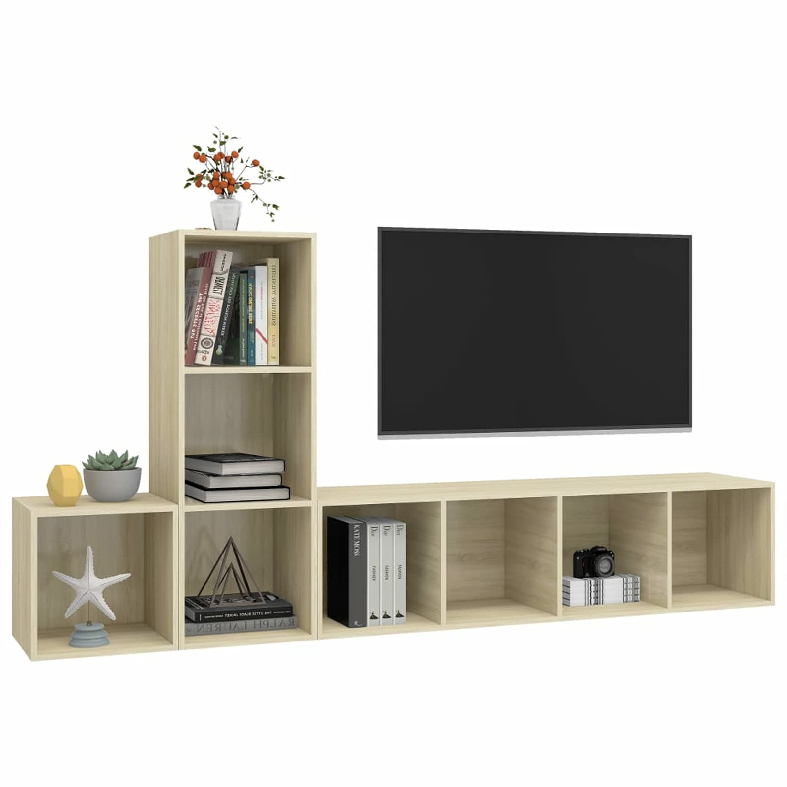 Tidyard 3-Piece Wall Mounted TV Stand Set - 14.6