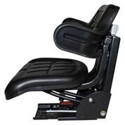TRAC SEATS Black Waffle Style Universal Tractor Suspension Seat with Tilt - Fits John Deere 5200 5210 5300 5310 - Comfort Upgrade for Farming, Landscaping & Construction Equipment