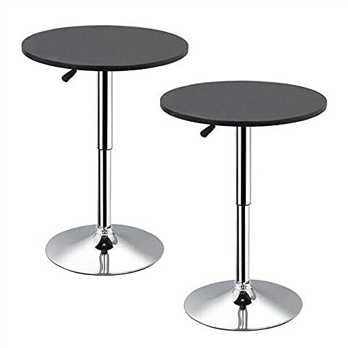 Swivel Round Pub Table - Adjustable Height Bar Table with Fabric Top for Patio, Coffee Bar & Outdoor Use - Perfect for Entertaining & Gift Ideas