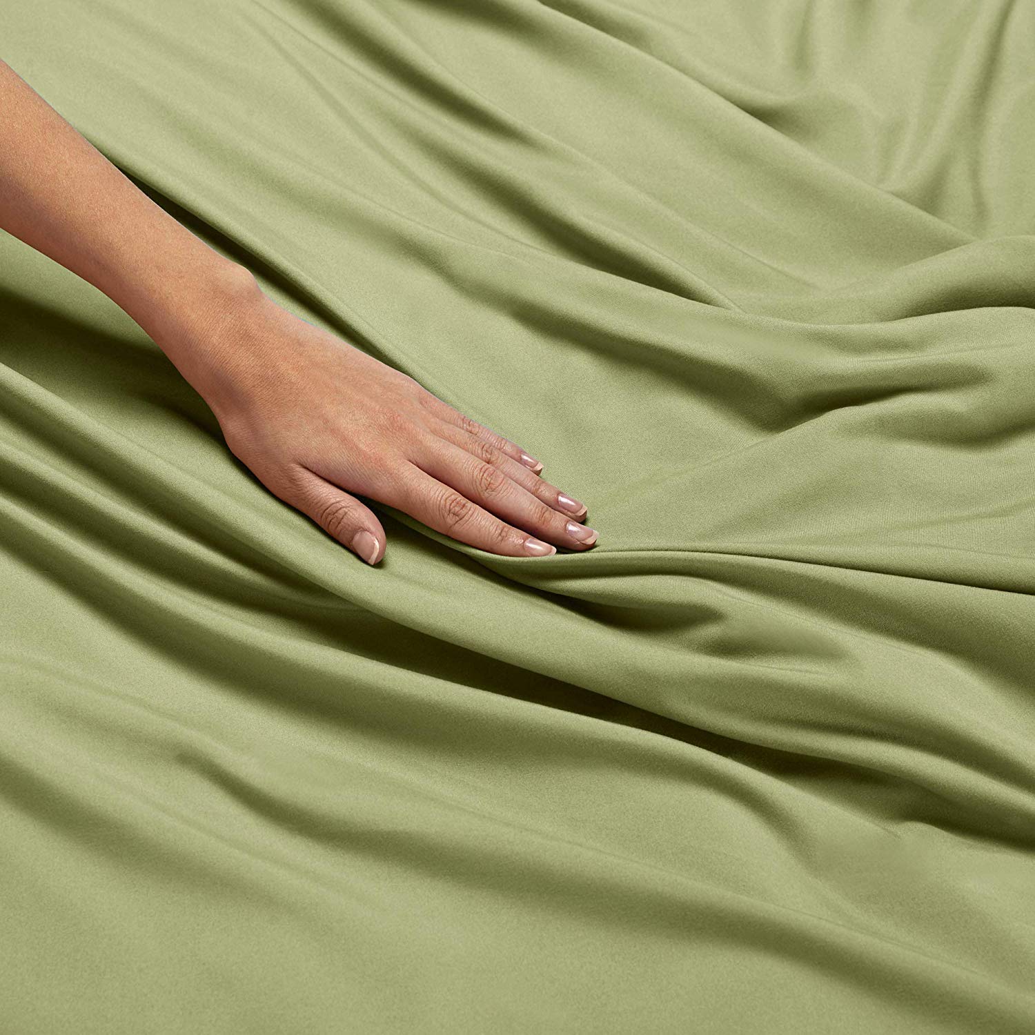 Organic Cotton 2-Piece Comforted Bedding Set - 300 GSM, 500 Thread Count - 1 Duvet Cover & 1 Comforter (Olive, Short Queen) | Ultra Soft & Breathable for All-Season Comfort - Perfect for Master Bedroom, Guest Room, or Vacation Home
