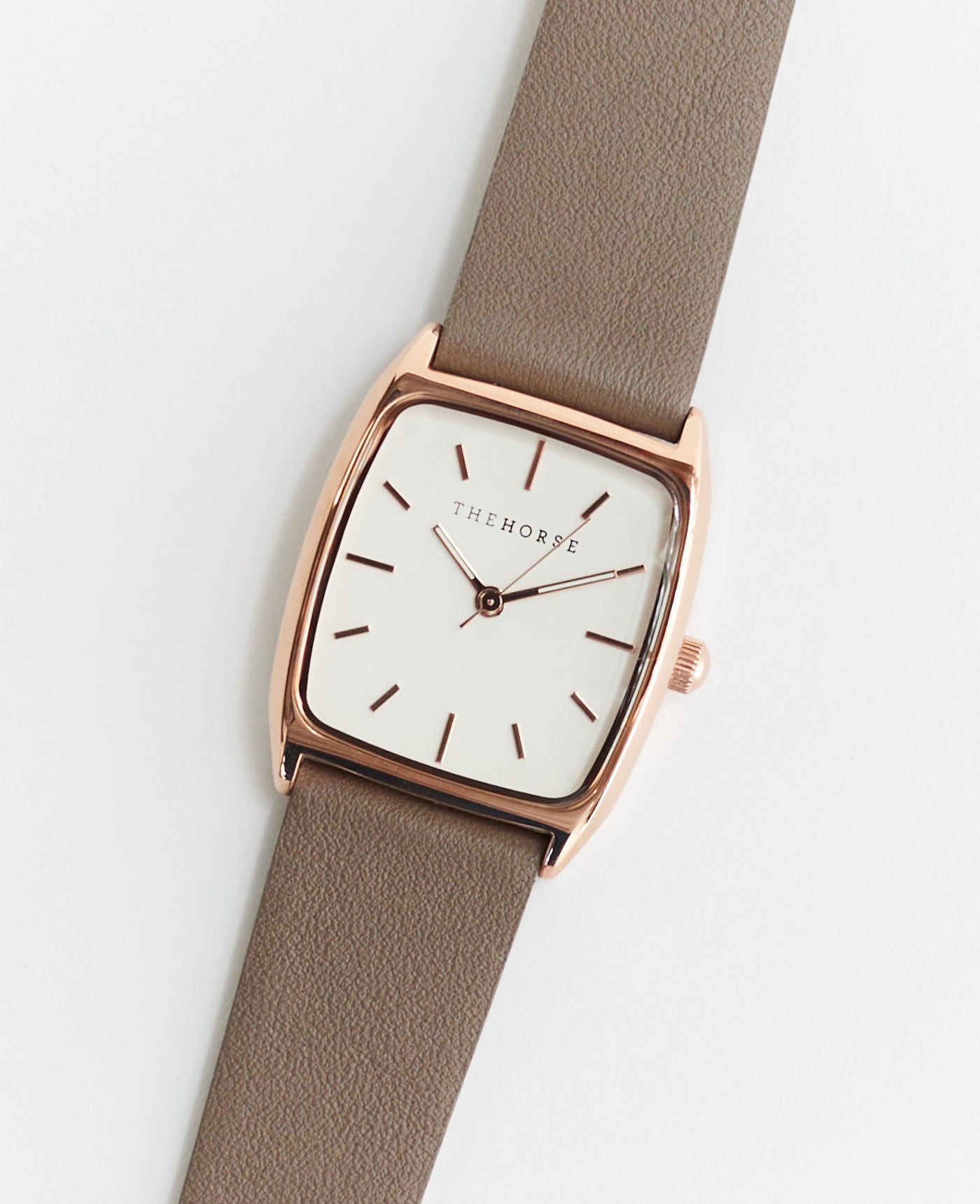 Elegant Rose Gold Dress Watch with White Dial & Dark Grey Leather Strap - Perfect for Weddings, Business Meetings & Formal Events