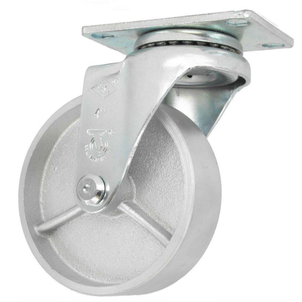 4 Pack 1-1/4 Inch Semi Steel Swivel Casters with 300 lbs Capacity - Heavy Duty Wheels for Carts, Furniture, and Industrial Equipment