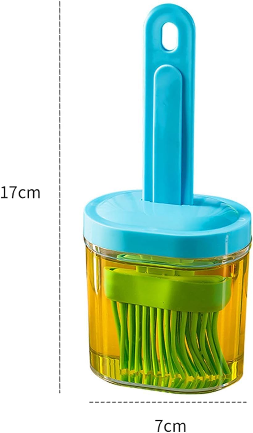 **CSOK Silicone Oil Bottle Brush Set - Includes Oil Bottle & Brush, BBQ Basting Brush, Pastry Brush for Cooking, Baking, Grilling - Perfect for Kitchen, BBQ, Baking (Pack of 1)**