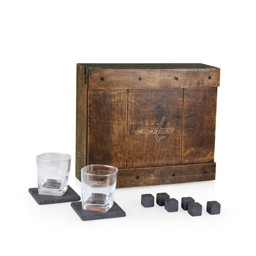 PICNIC TIME NHL Whiskey Box Gift Set for Men & Women - Perfect for Sports Fans, Birthday Gifts & Game Day Parties