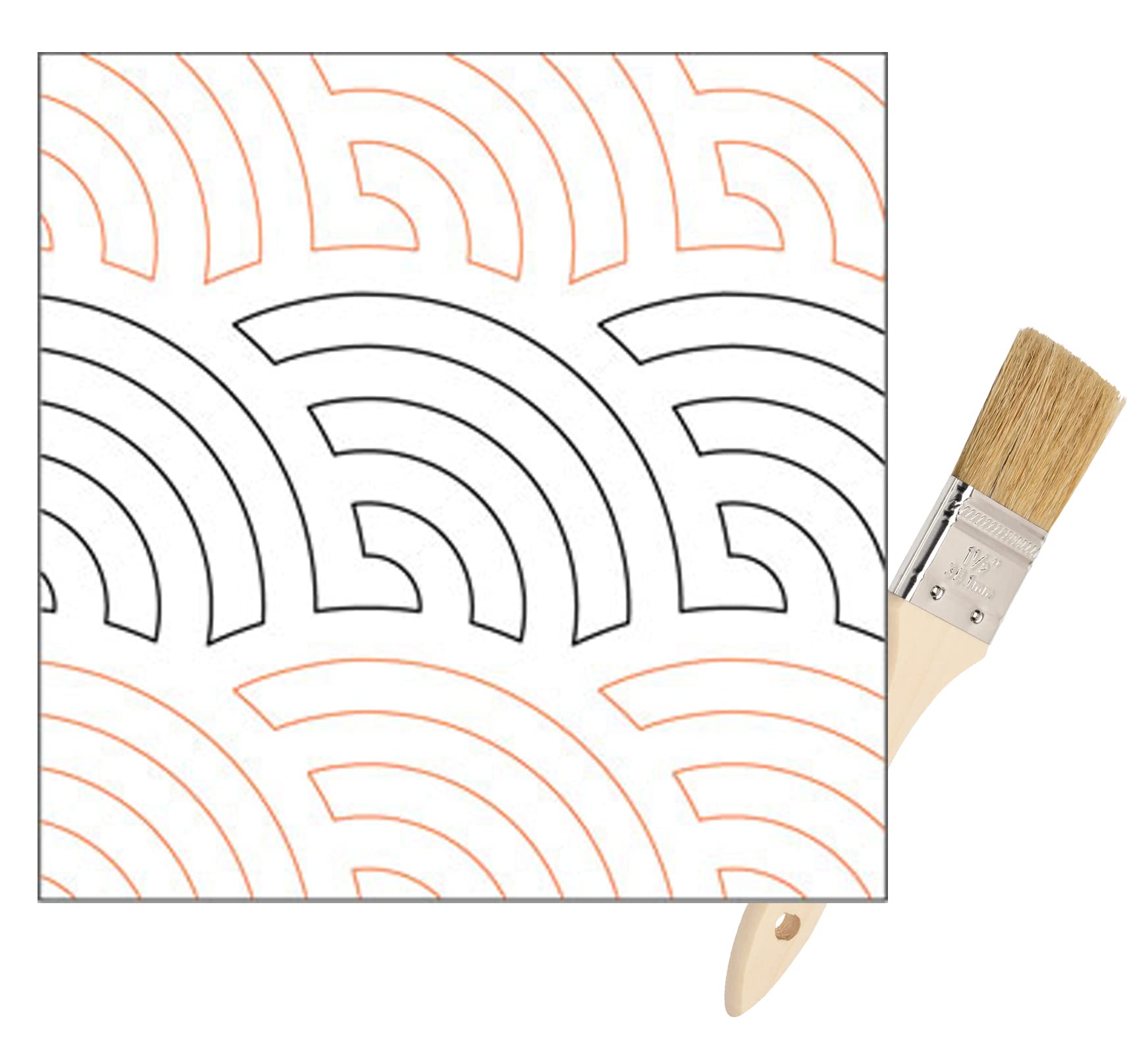 Longarm Quilting Pantograph Paper Roll - Baptist Fan Design for Quilting Machines - Home Sewing & Crafting
