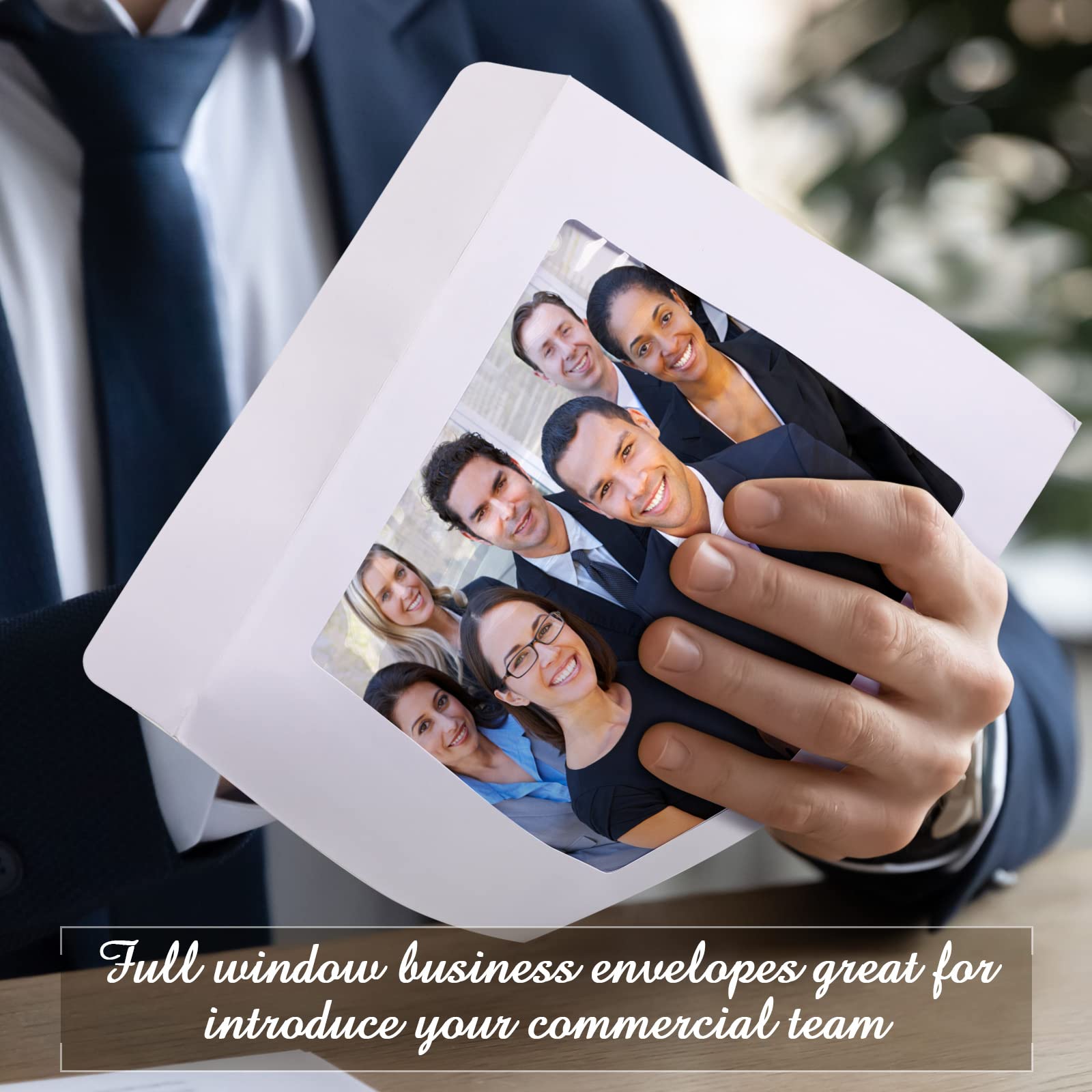 Premium 9x12 Inch Full Face Window Envelopes - 37lb White Paper (100 Pack) for Photos, Catalogs, Magazines, Brochures & Business Documents - Ideal for Mailing, Office Use & Corporate Communications