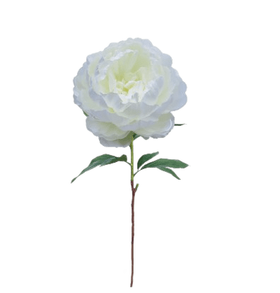 Artificial White Queen Peony Silk Flower - Realistic Fake Peony Bouquet for Wedding Centerpieces, Home Decor & Party Arrangements