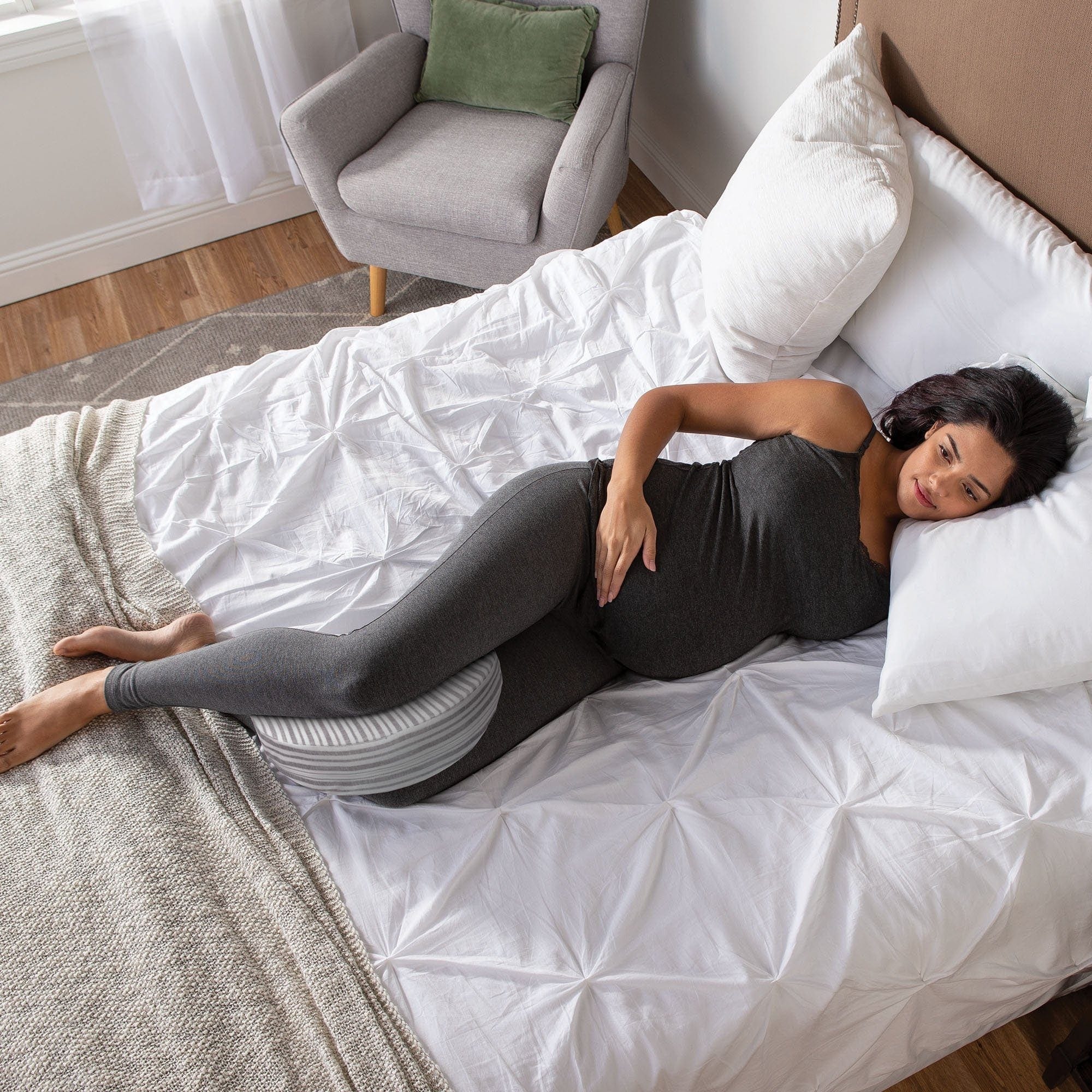Boppy Pregnancy Wedge Pillow for Back and Belly Support - Comfortable Maternity Pillow for Sleeping, Nursing & Relaxing - Perfect for Pregnant Women & New Moms