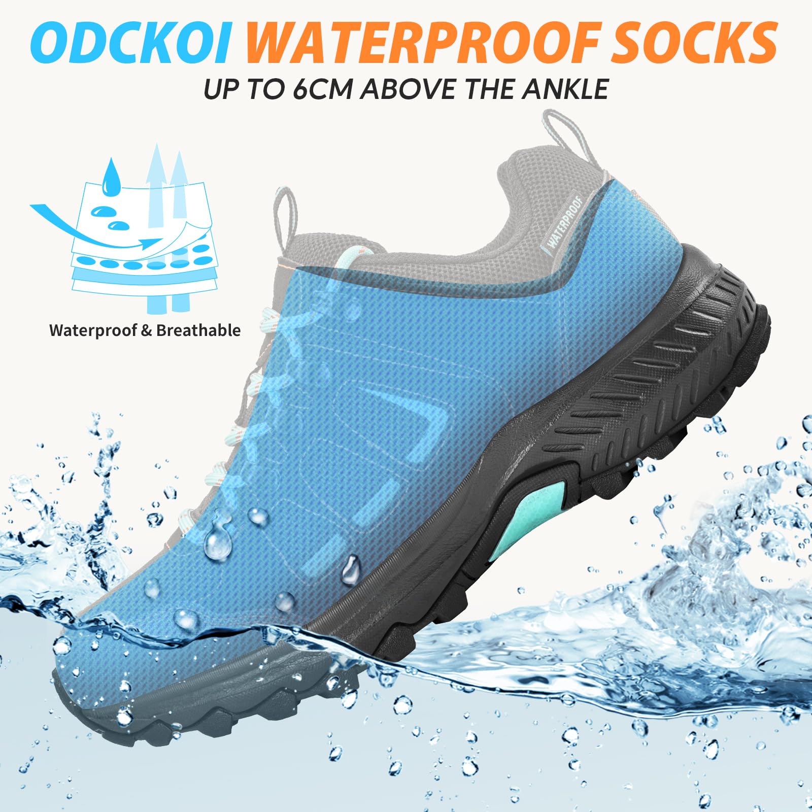 **Women's Waterproof Hiking Shoes - Lightweight Non-Slip Trekking Sneakers for Outdoor Walking & Trail Adventures**    *(Perfect for Hiking, Camping, Backpacking & Everyday Comfortable Wear)*