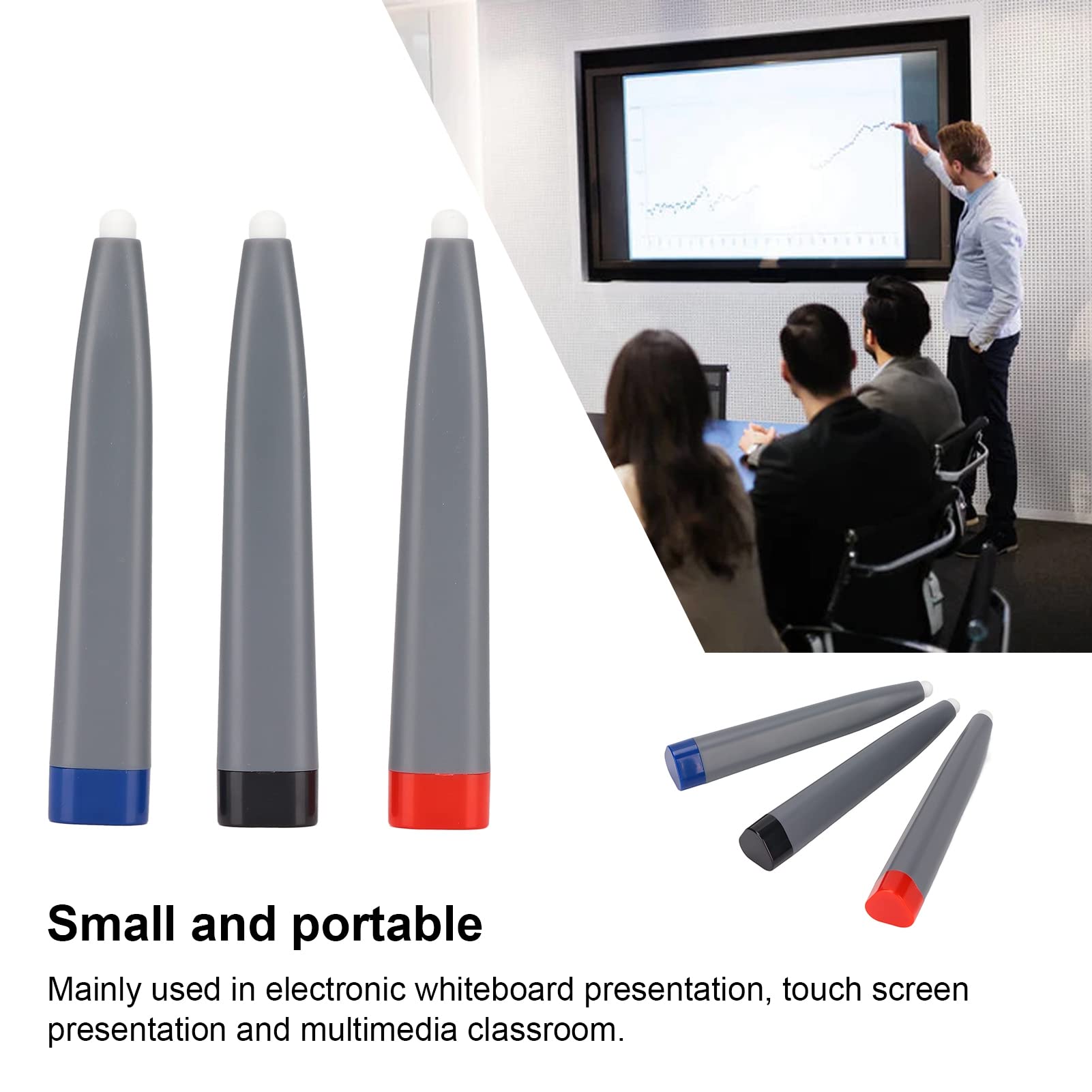 3-Pack Electronic Whiteboard Pens - Optical Touch & Infrared Screen Stylus for Presentations, Teaching, and Interactive Learning (Ideal for Classrooms, Meetings & Online Education)