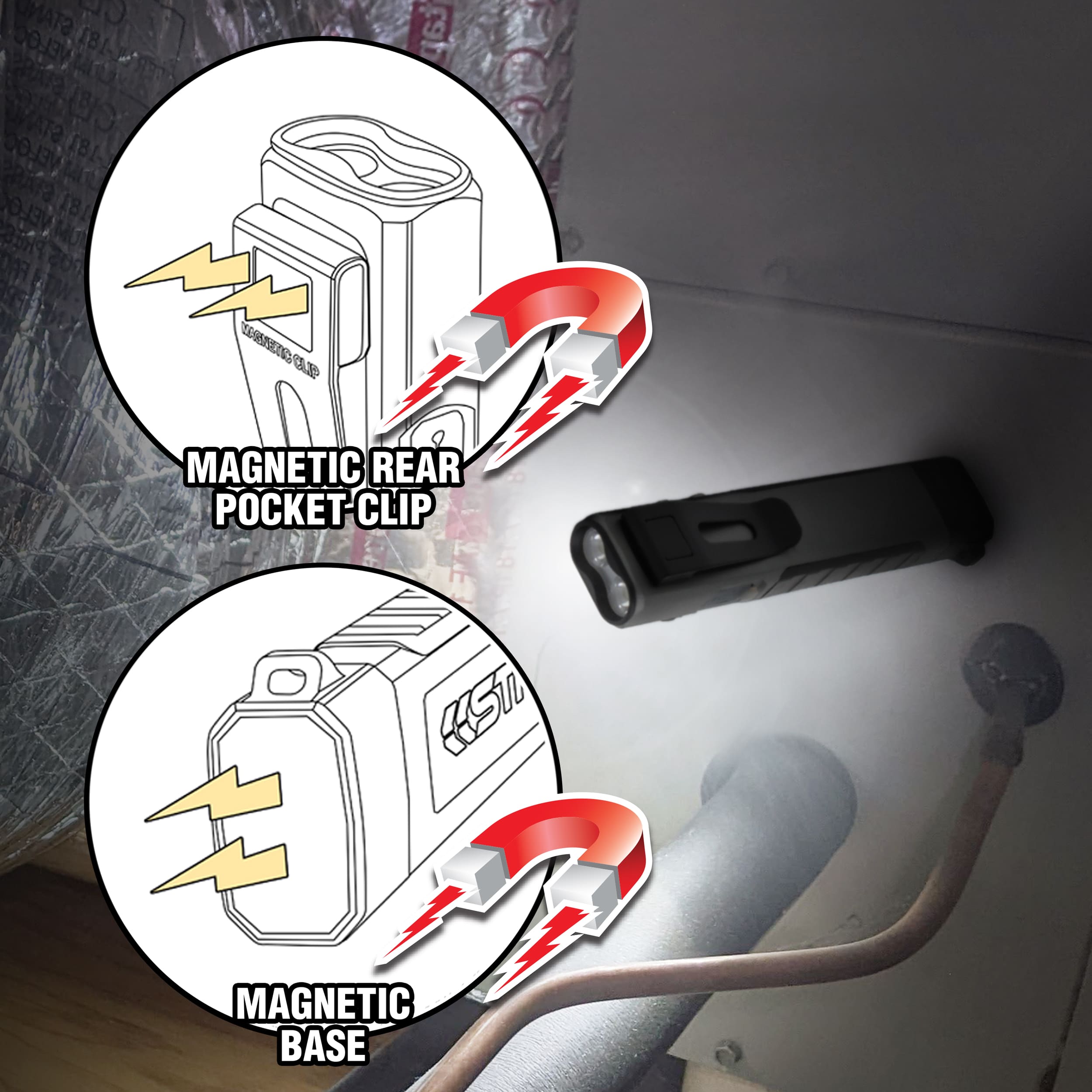 Ultra Thin LP EDC+ 8.0 Everyday Carry Flashlight - Compact Spot & Flood Light for Camping, Hiking & Emergency Use