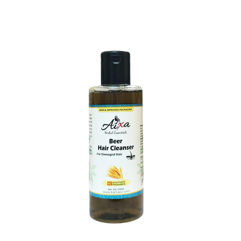 Aixa Natural Beer Shampoo for Hair Growth & Volume - Organic Sulfate-Free & Paraben-Free Formula - Cruelty-Free Hair Care - Perfect for Daily Use & Thinning Hair - 10.1 fl oz Bottle
