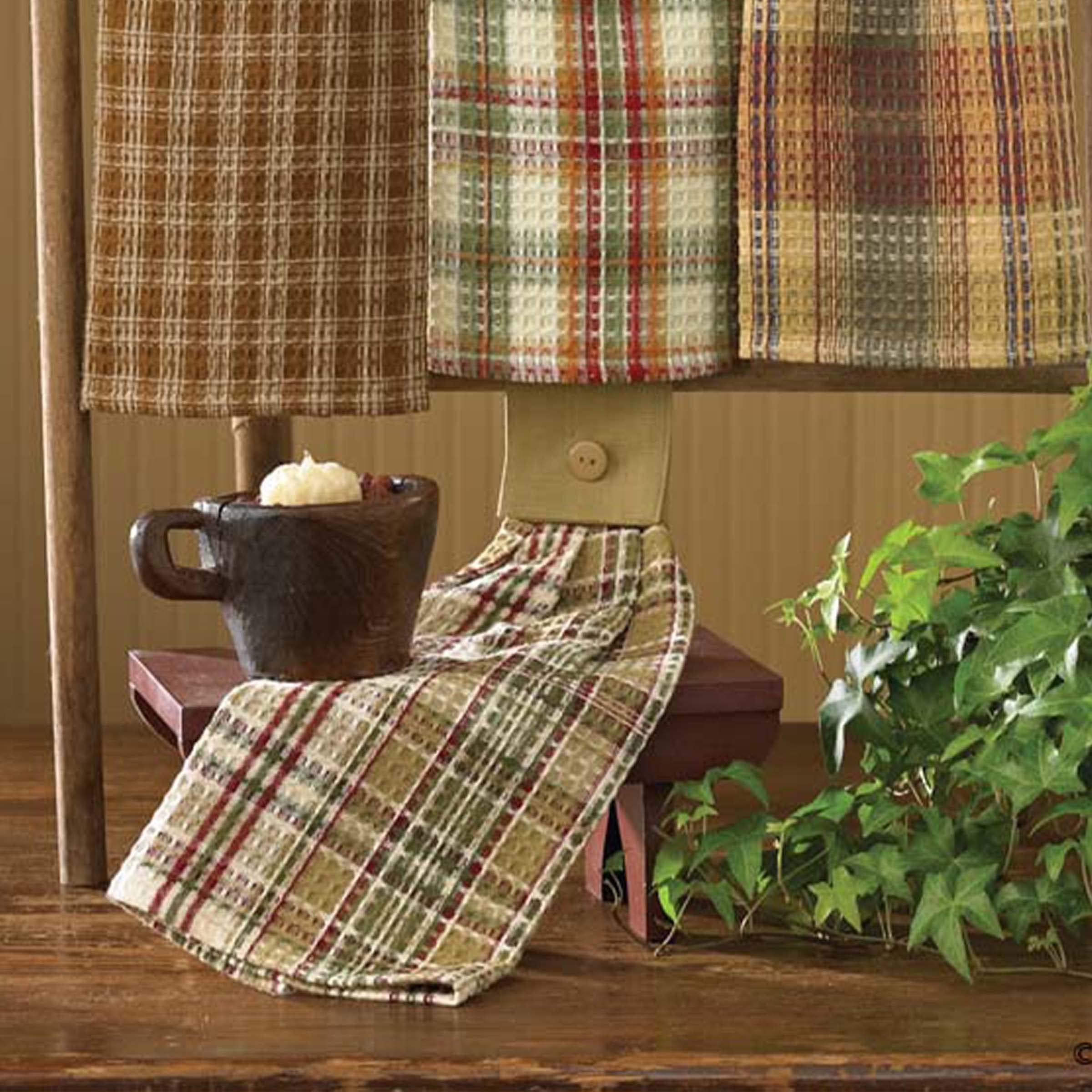 Park Designs Thyme Hand Towel Set of 4 - 100% Cotton Kitchen Towels, Soft & Absorbent - Perfect for Bathroom, Kitchen & Guest Room Decor