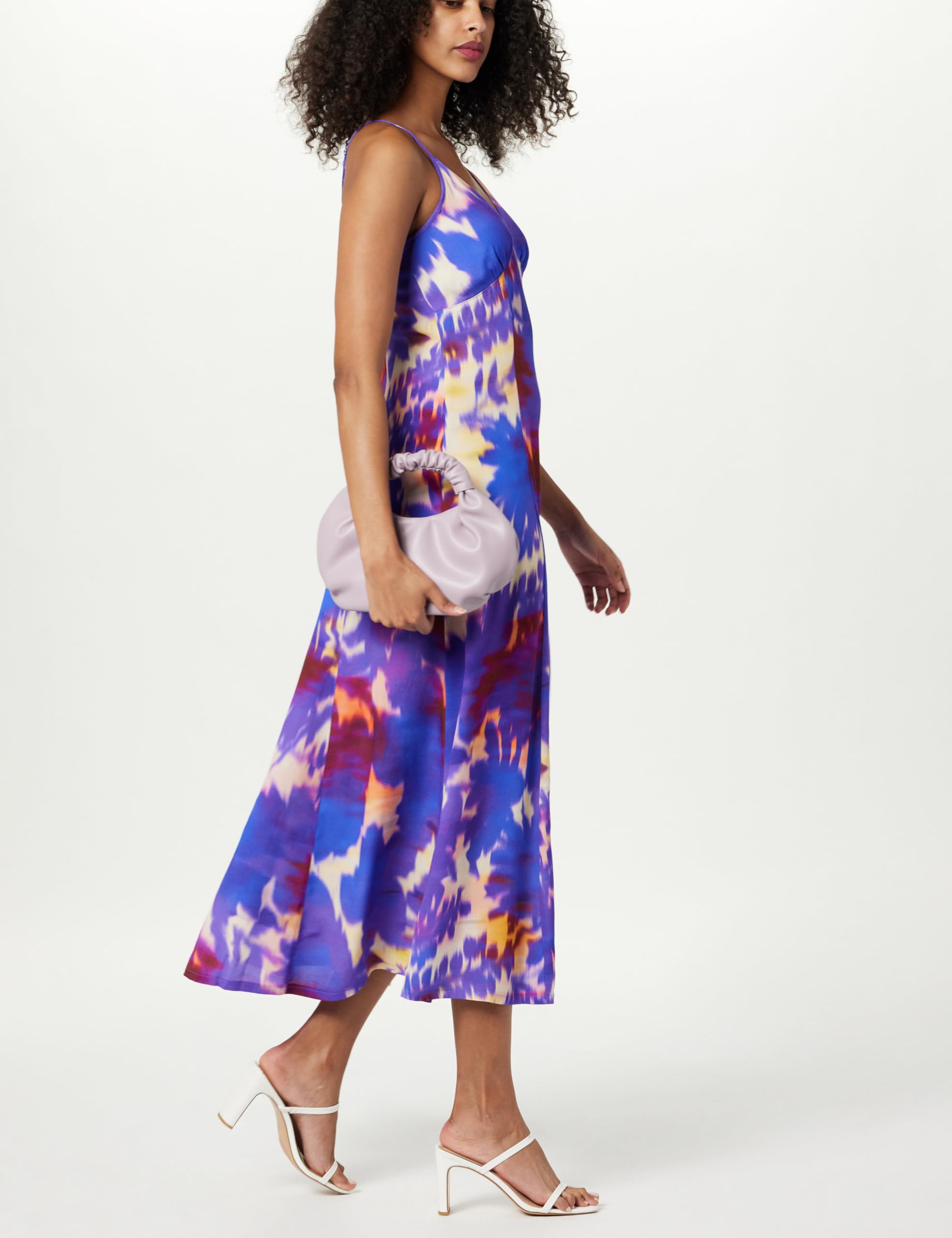 The Drop Women's Isa V-Neck Maxi Dress - Flowy Long Summer Dress with Side Slits | Perfect for Beach, Vacation & Casual Outings