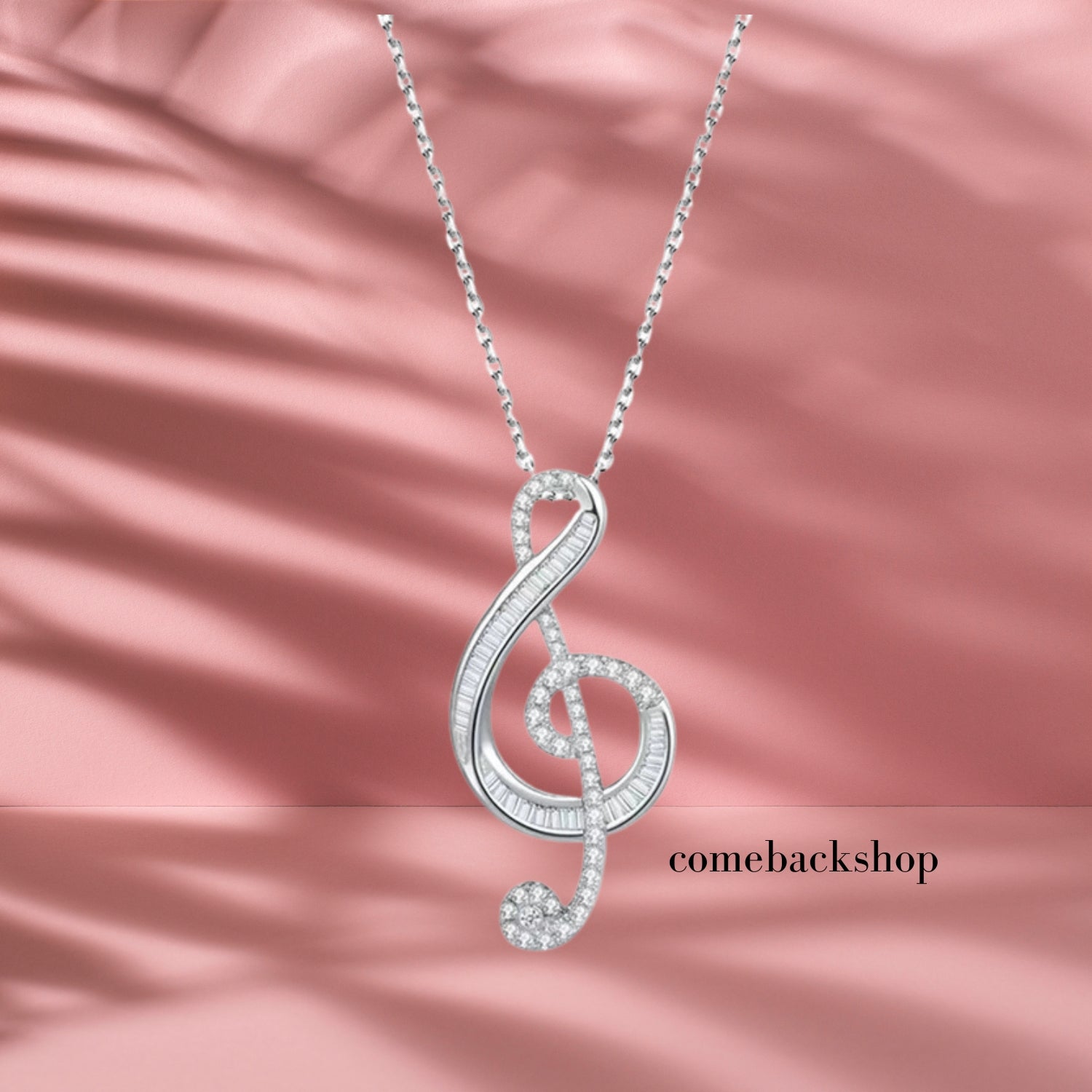 Classic Treble Clef Music Pendant Necklace for Women & Girls - Elegant Musical Jewelry Gift for Musicians, Music Students & Graduation - Perfect for Performances, Concerts & Music Lovers
