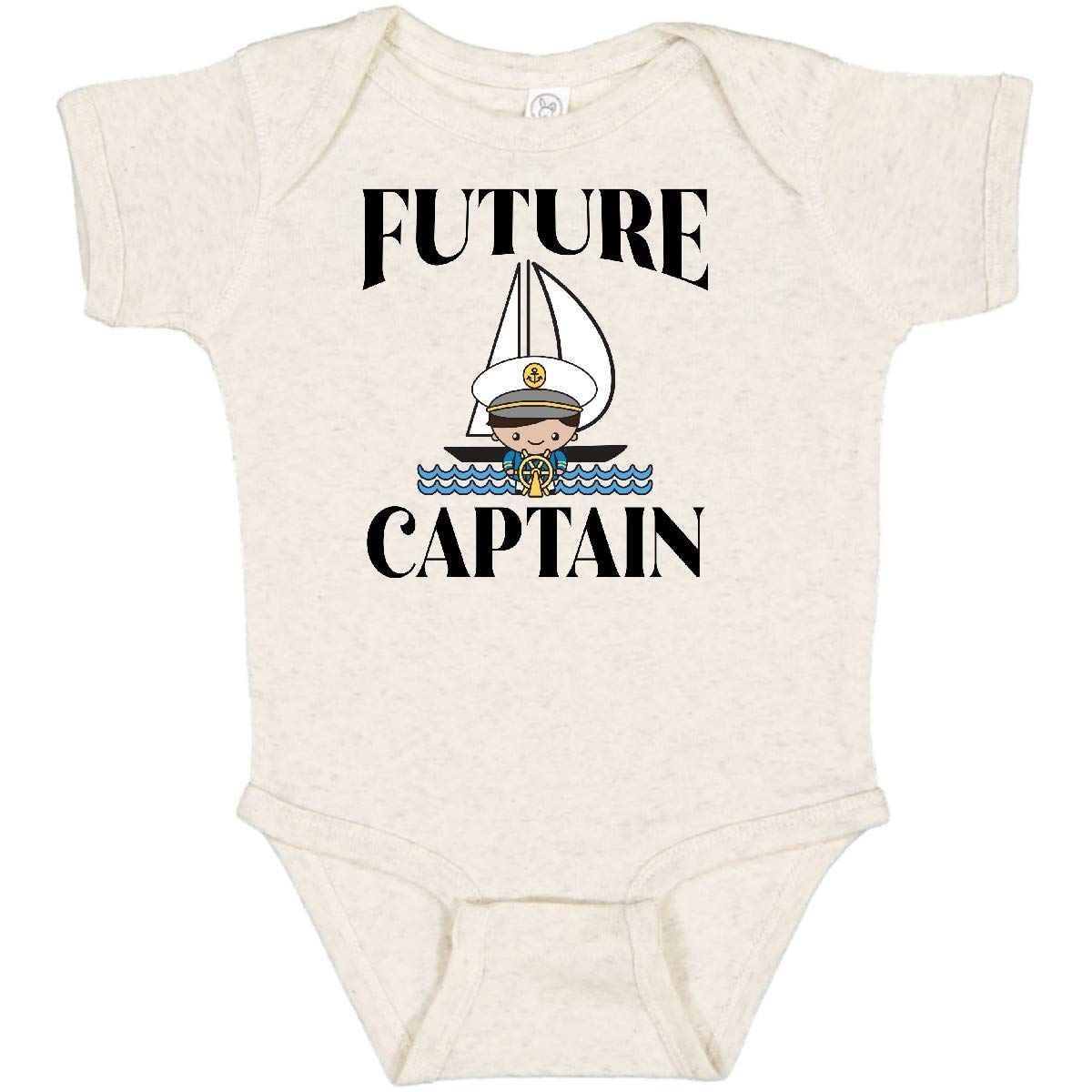 Inktastic Adorable Baby Boy Sailing Captain Outfit - 100% Cotton Bodysuit for Newborns & Infants | Perfect for Nautical Theme Parties, Photo Shoots & Everyday Wear