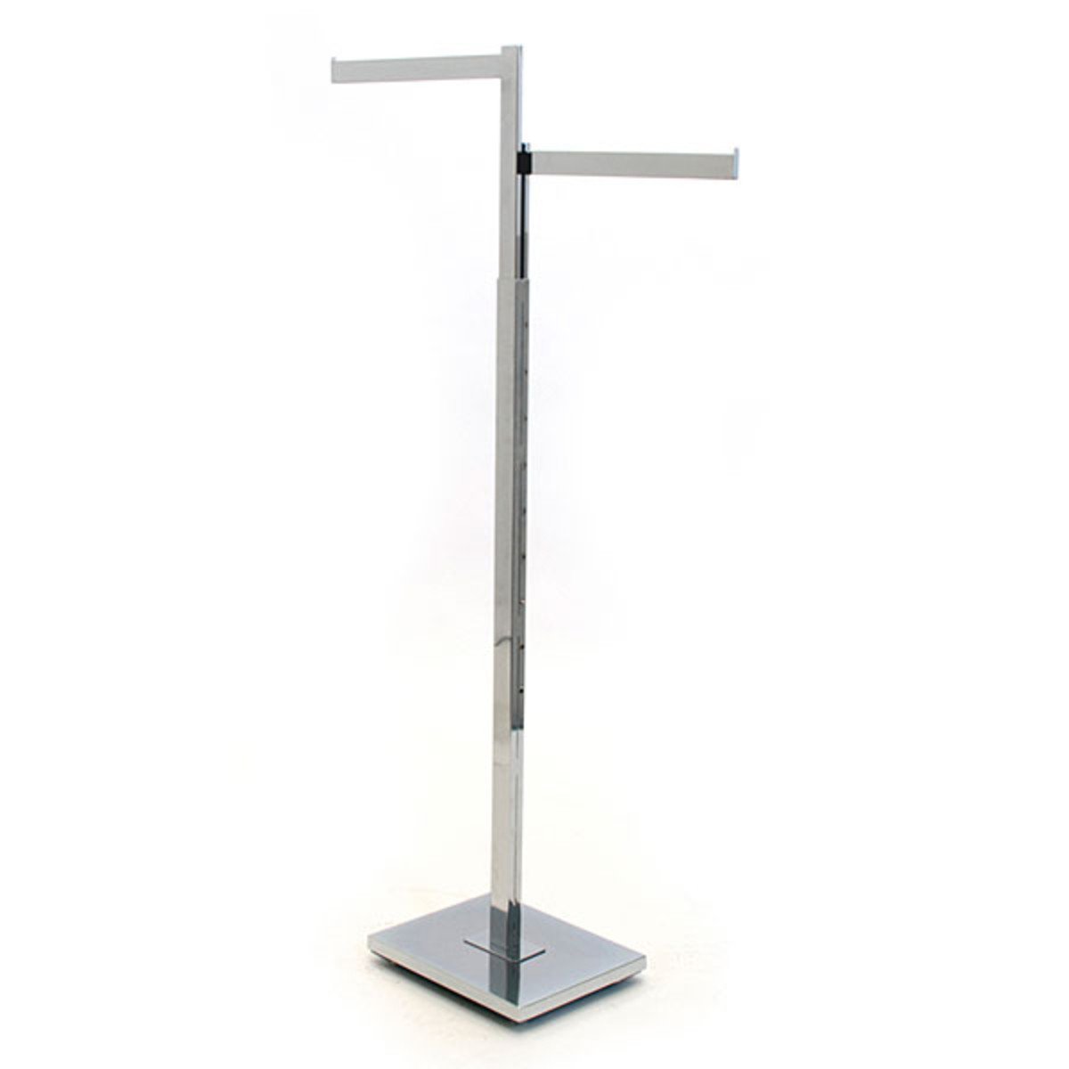 2-Way 16 Straight Arms Rectangular Tube Chrome - Heavy Duty Adjustable Support Brackets for Shelves, Cabinets, and Furniture Installation