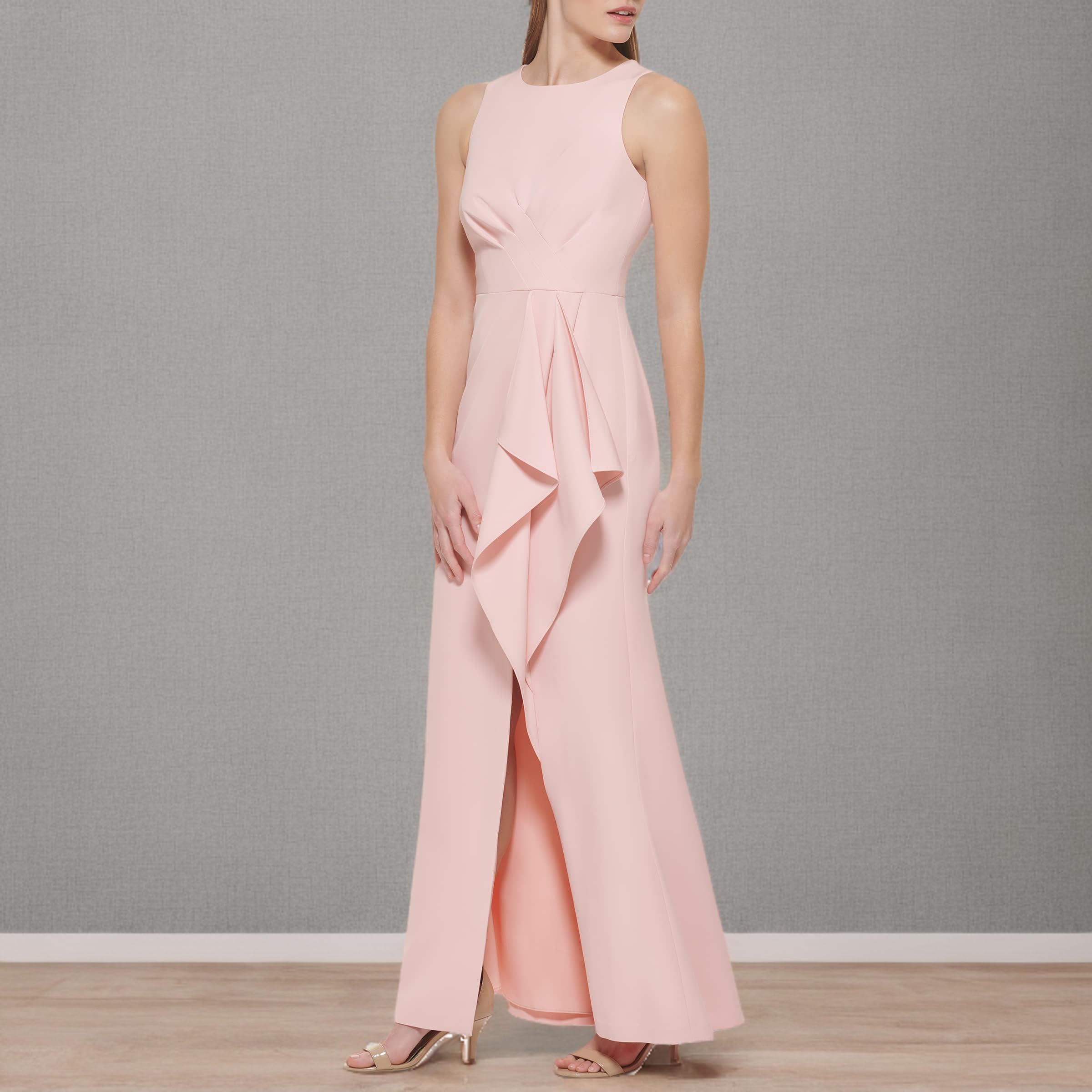 Eliza J Women's Sleeveless Stretch Crepe Dress with Jewel Neckline - Perfect for Weddings, Cocktail Parties & Formal Occasions