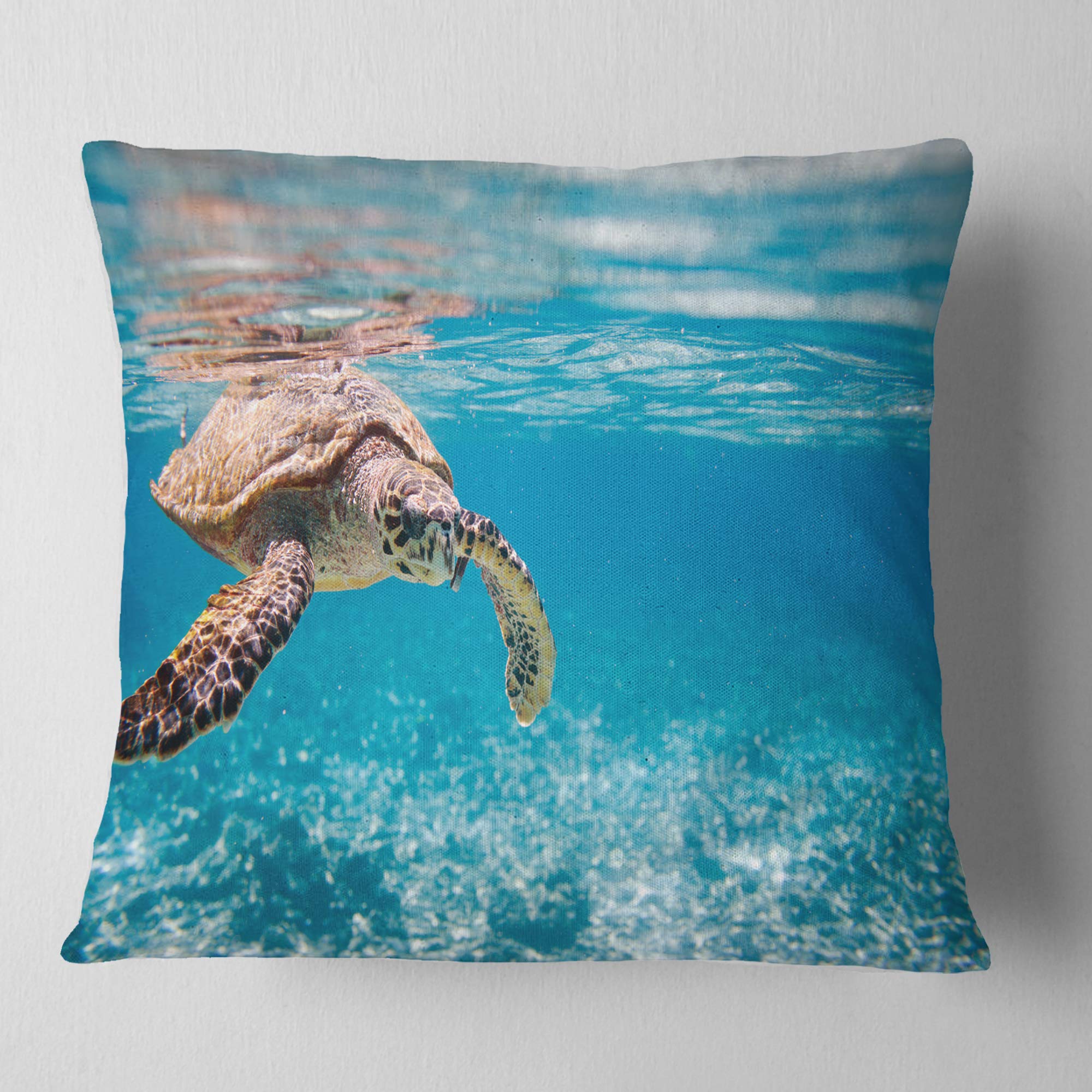 Premium 18x18 Inch Blue Pillow Cushion - Soft & Comfortable Home Decor for Sofa, Bed, or Office - DesignQ CU13263 Collection
