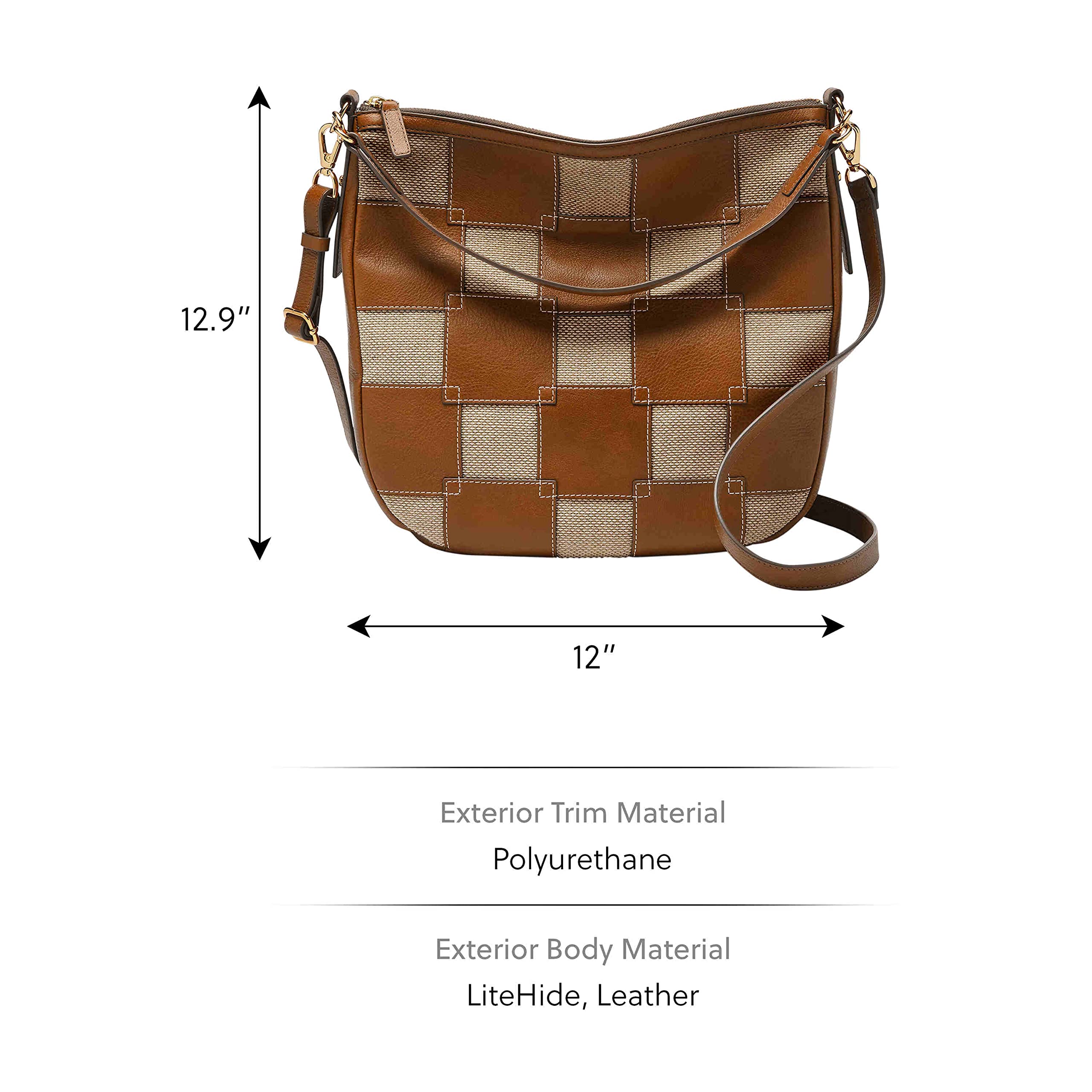 Fossil Jolie Hobo Handbag for Women - Stylish Leather Shoulder Bag with Adjustable Strap, Perfect for Work, Travel & Everyday Use