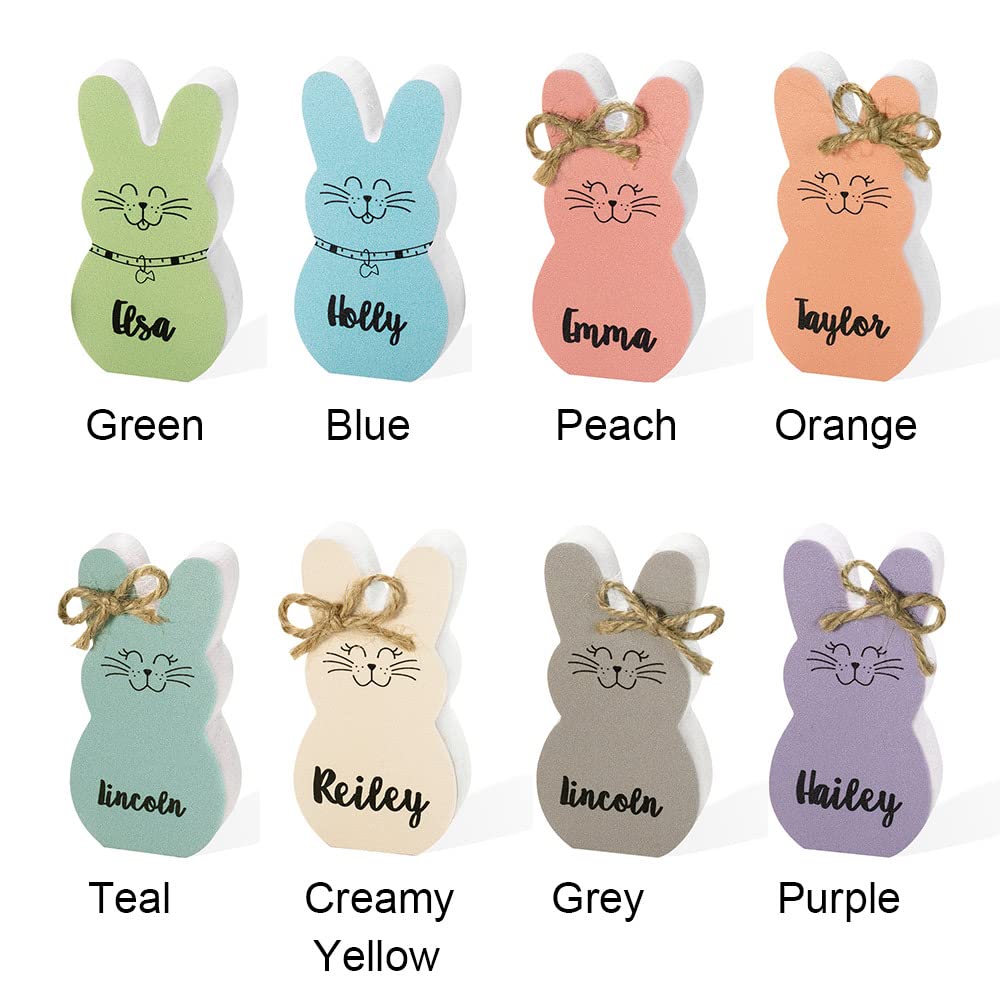 Personalized Easter Bunny Decorations - Custom Bunny Peeps Set, Unique Easter Gift for Grandma & Mom - Perfect for Easter Home Decor, Party Favors & Holiday Gifting