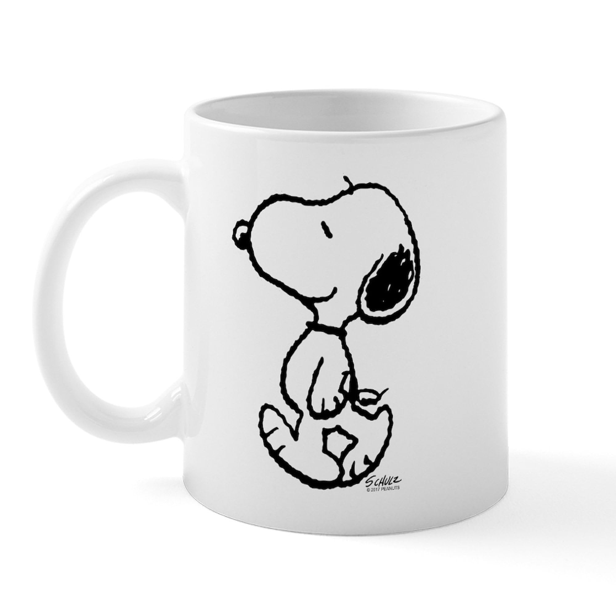 Peanuts Snoopy 11 oz (325 ml) Ceramic Coffee Mug - Cute Cartoon Character Design for Hot & Cold Drinks - Perfect for Home, Office, or Gift Giving