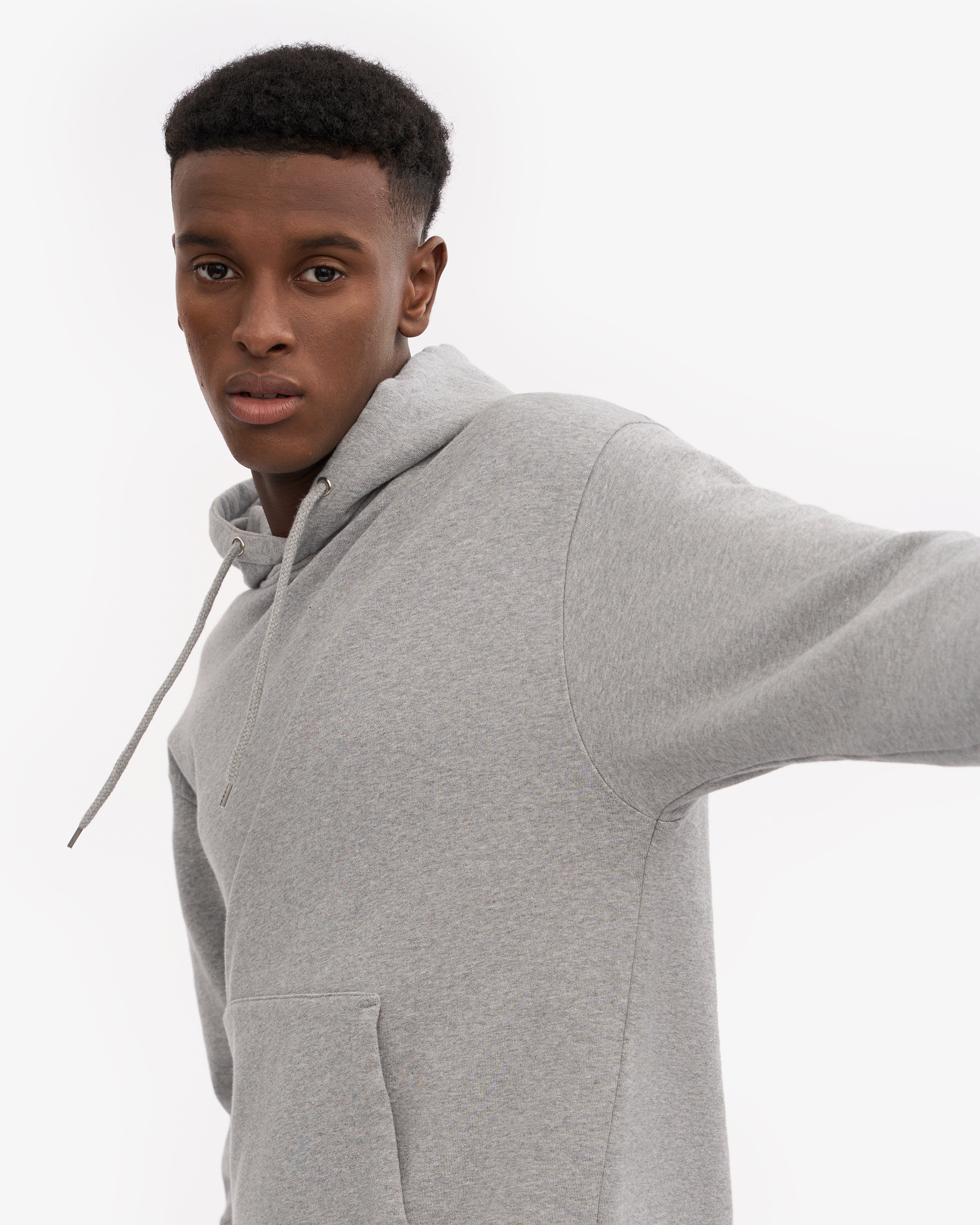 Classic Organic Cotton Hoodie - Heather Grey - Soft & Comfortable Pullover for Men & Women - Perfect for Casual Wear, Gym & Outdoor Activities