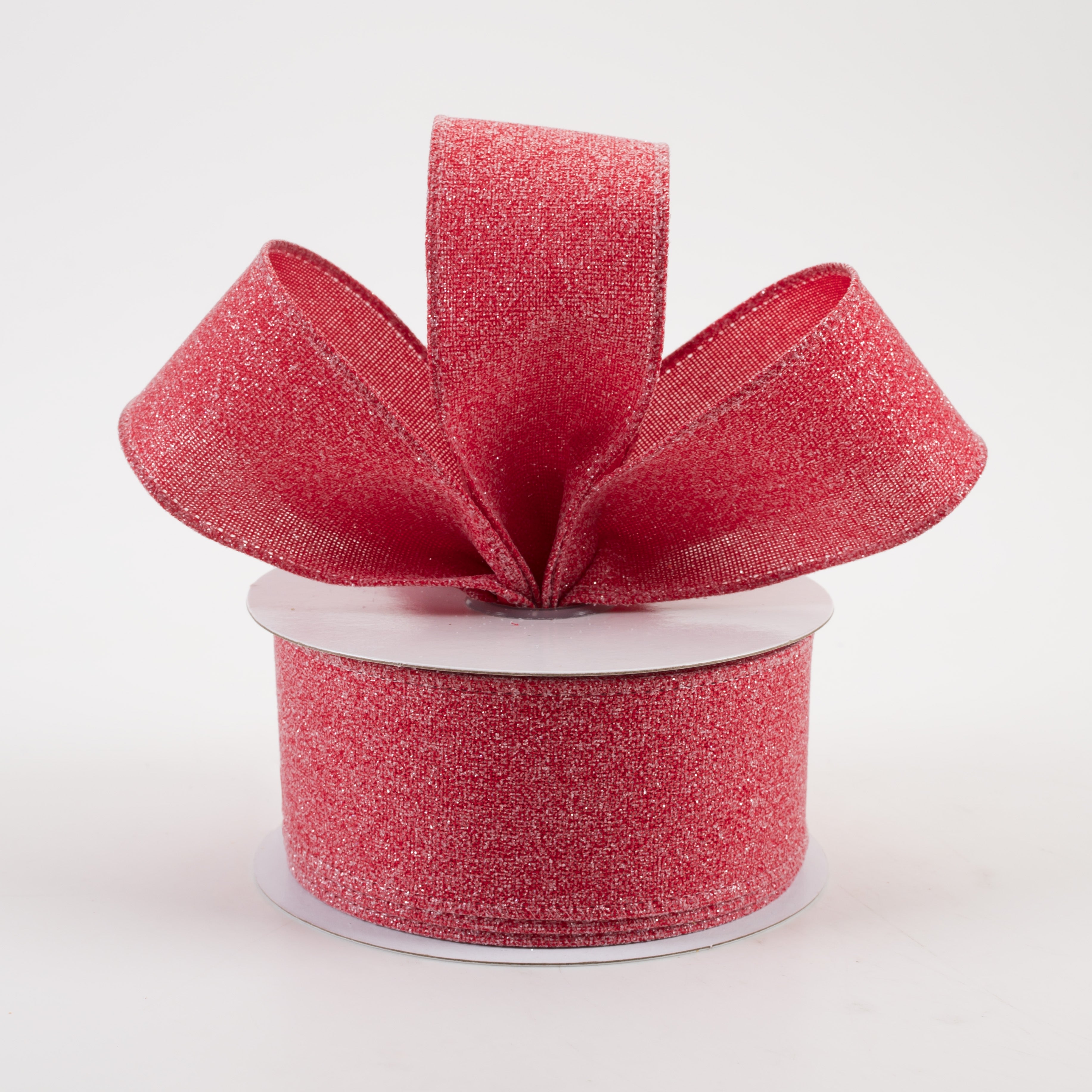 1.5 Inch Wide Crystal Shine Ribbon - Red (10 Yards) for Gift Wrapping, Party Decorations, and DIY Crafts