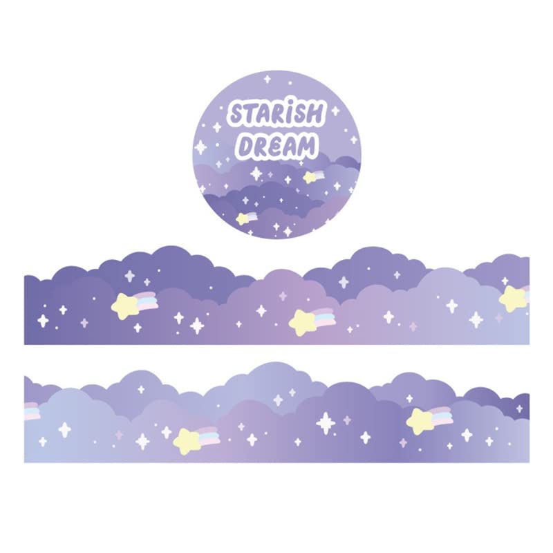 1.18'' Wide Cartoon Washi Tape Set - Irregular Shape Decorative Paper Stickers for DIY Scrapbooking, Card Making & Journaling - Perfect for Students, Kids & Craft Enthusiasts (Use for Bullet Journals, Gift Wrapping & Home Decor)