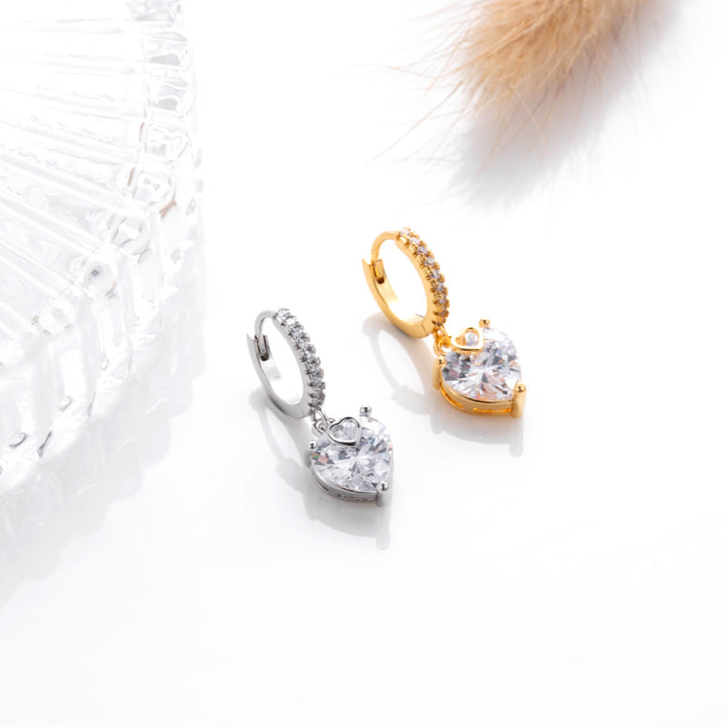 18K Gold Cartilage Huggie Hoop Earrings for Women - Sparkly Minimalist Earrings | HSPJ404 | Perfect for Everyday Wear, Parties & Gifts
