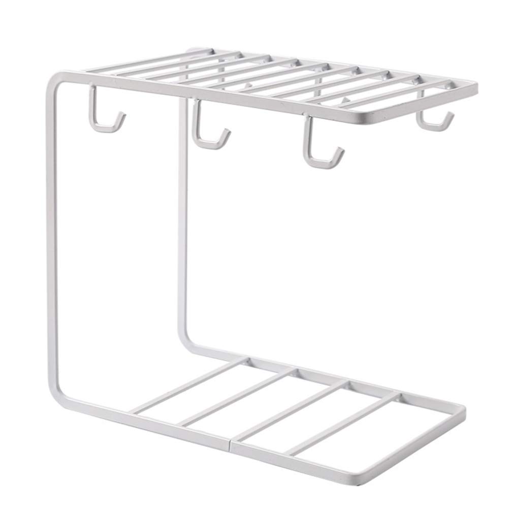 DOITOOL 1-Piece Cup Holder Stand - Tea & Coffee Mug Organizer, Wine Glass Display Rack with Drain Plate - Perfect for Kitchen Countertop, Bar, Restaurant & Office Storage