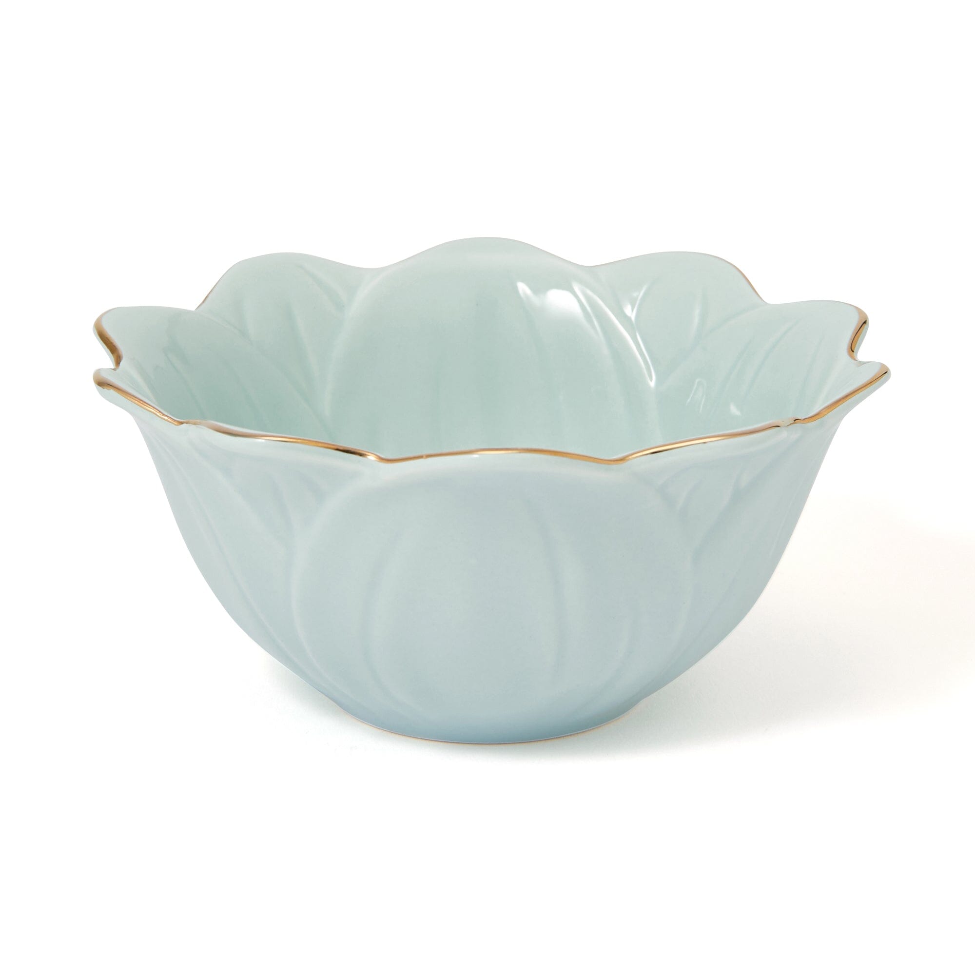 Blue Floral Ceramic Bowl - Handmade Decorative Serving Dish for Salads, Fruits & Snacks | Perfect for Dining, Entertaining & Home Decor