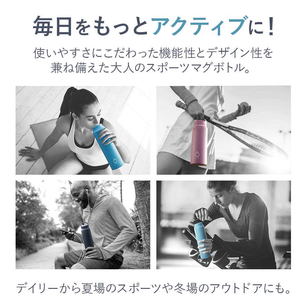 Tiger Corporation 600ml Insulated Sports Water Bottle - Gray, Leak-Proof, BPA-Free for Gym, Hiking & Outdoor Activities | MCZ-A060H