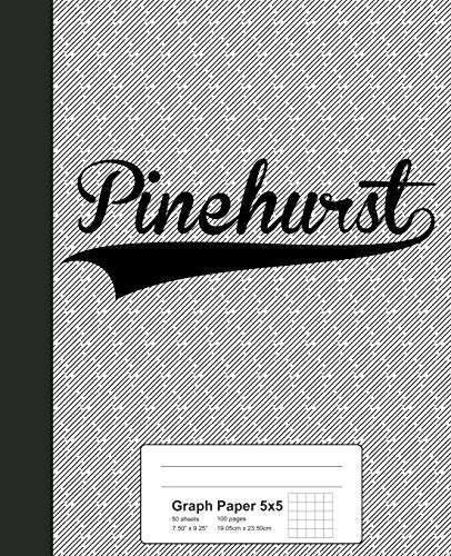 5x5 Graph Paper Notebook by PINEHURST - Weezag Grid Journal for Math, Engineering & Sketching - Perfect for Students, Architects & Artists