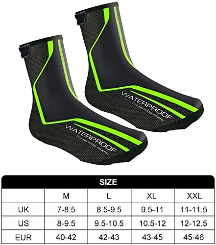 Waterproof Thermal Cycling Shoe Covers for Men & Women - Windproof Winter Bike Overshoes with Reflective Strips for Road & MTB Bicycles | Perfect for Cold Weather Commuting, Training, and Outdoor Cycling Adventures