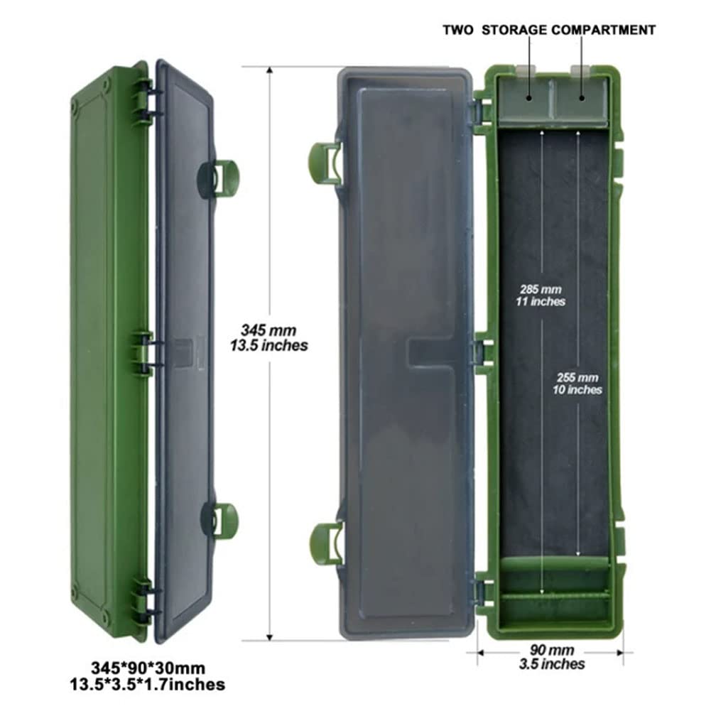 2PCS Carp Fishing Rig Box - Waterproof Hook Storage Box with 15 Pins, Stiff Hair Rig Board - Durable Fishing Tackle Organizer for Carp Anglers | Perfect for Bank Fishing, Match Fishing & Carp Fishing Trips
