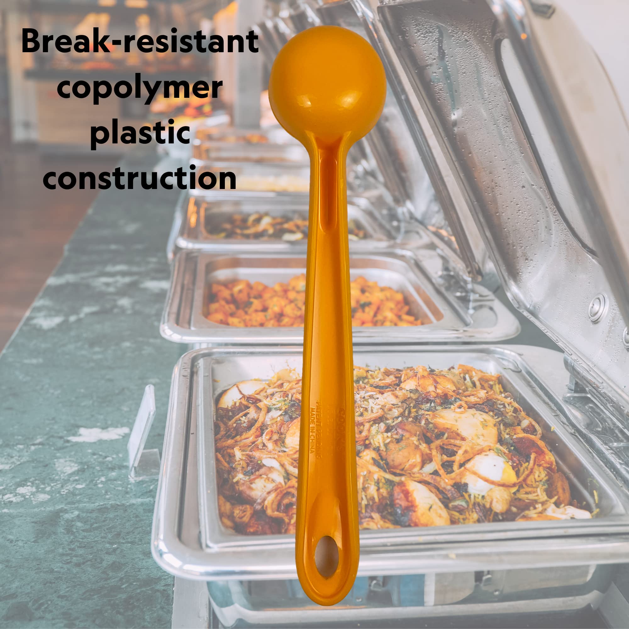 Rite-Size 2 oz. Solid Round Circle Server Portion Utensil - Heat-Resistant Copolymer Plastic Professional Cooking Tool for Baking, Catering & Food Service (Yellow) - Perfect for Portioning Butter, Ice Cream & Cookie Dough