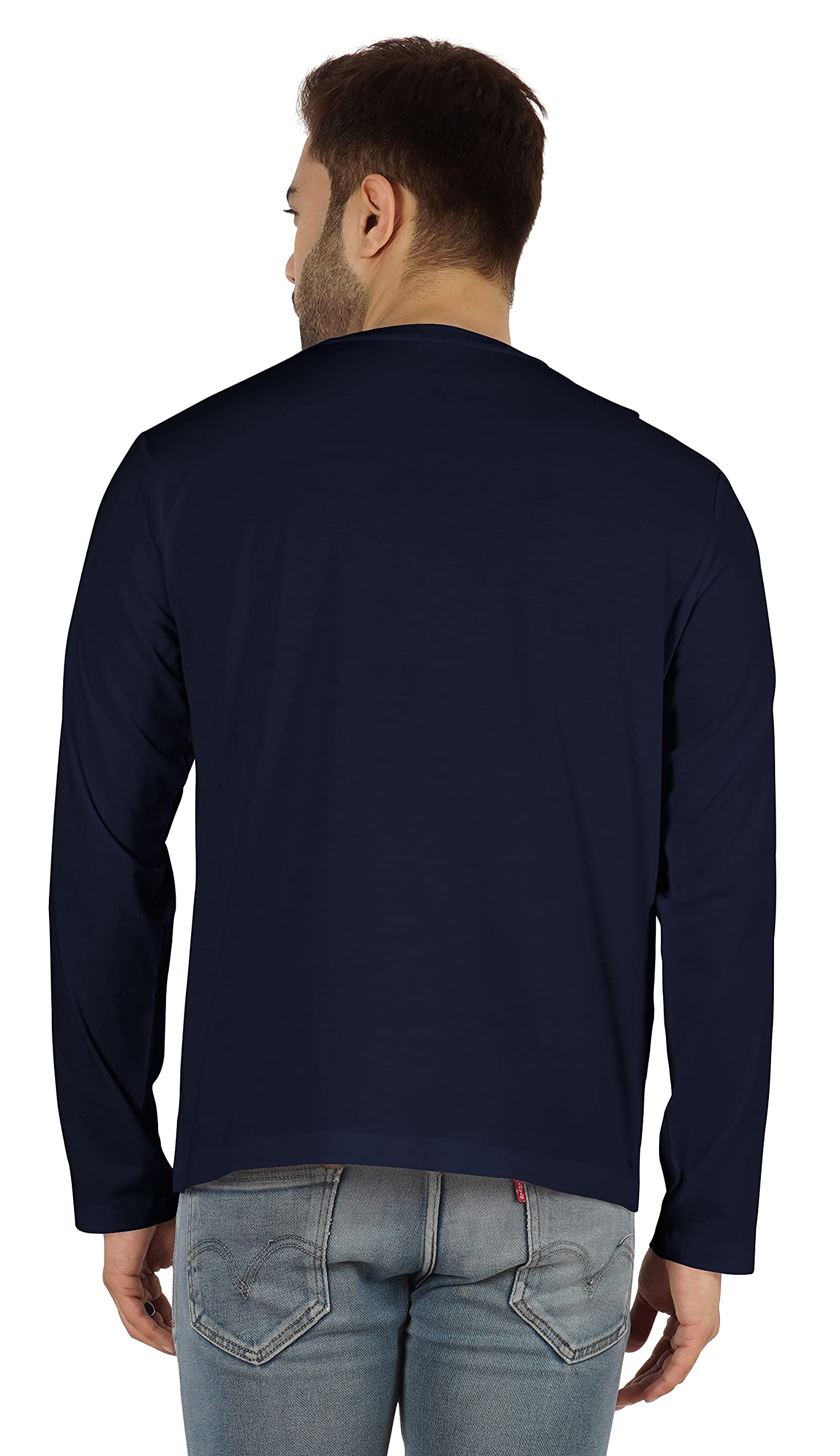 Inkmeso Men's Long Sleeve Cotton T-Shirt - Lightweight Basic Solid Color Casual Shirt for Everyday Wear, Work & Outdoor Activities